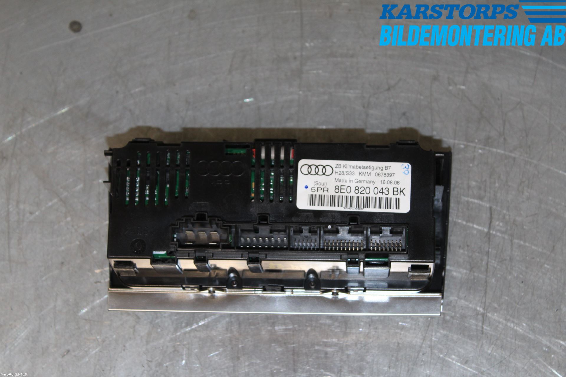 Audi A4/S4 05-07 Varmeapparat Panel(Regulering)