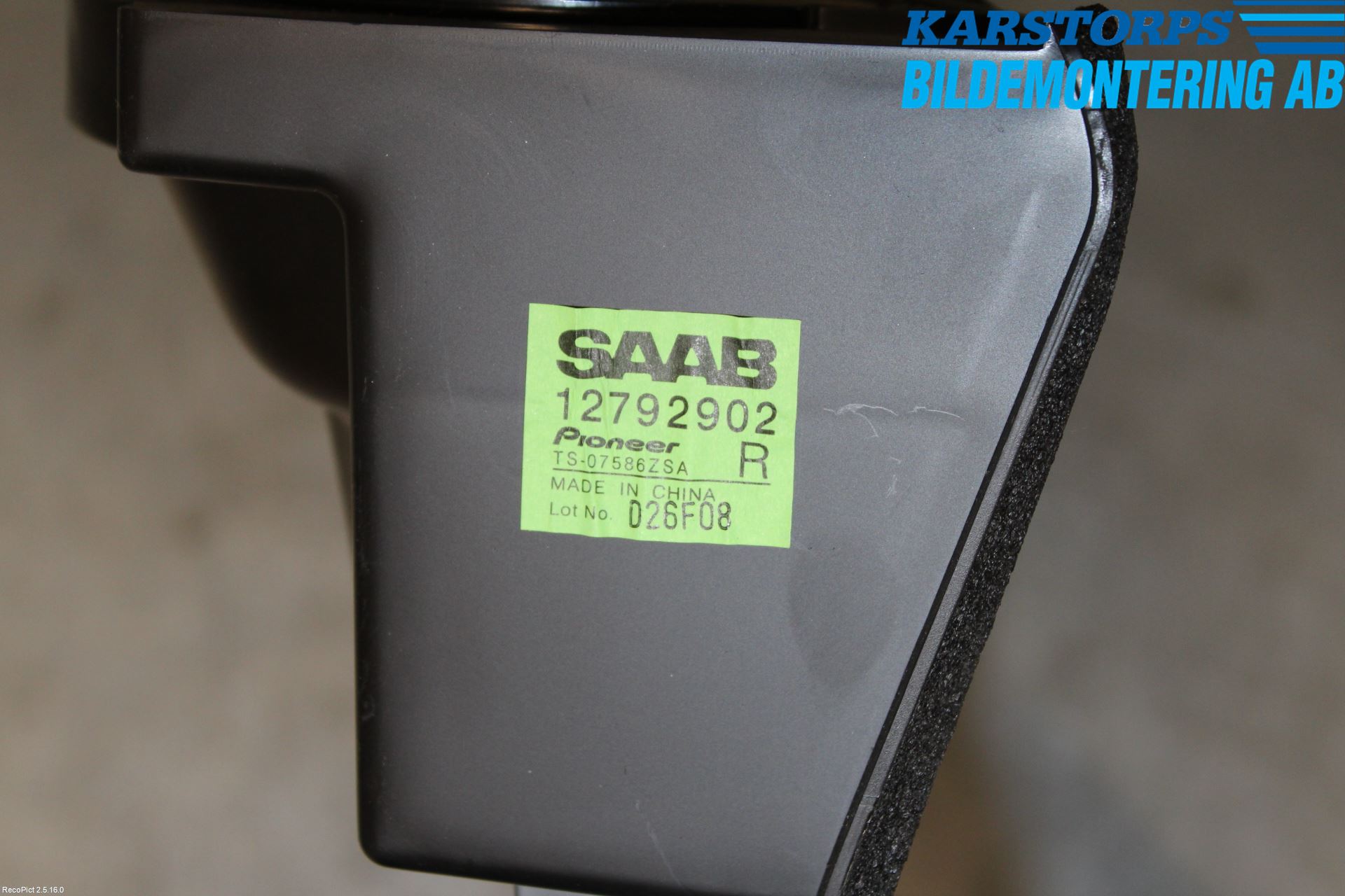 Saab 9-3 VER 2 Innr Høyttaler