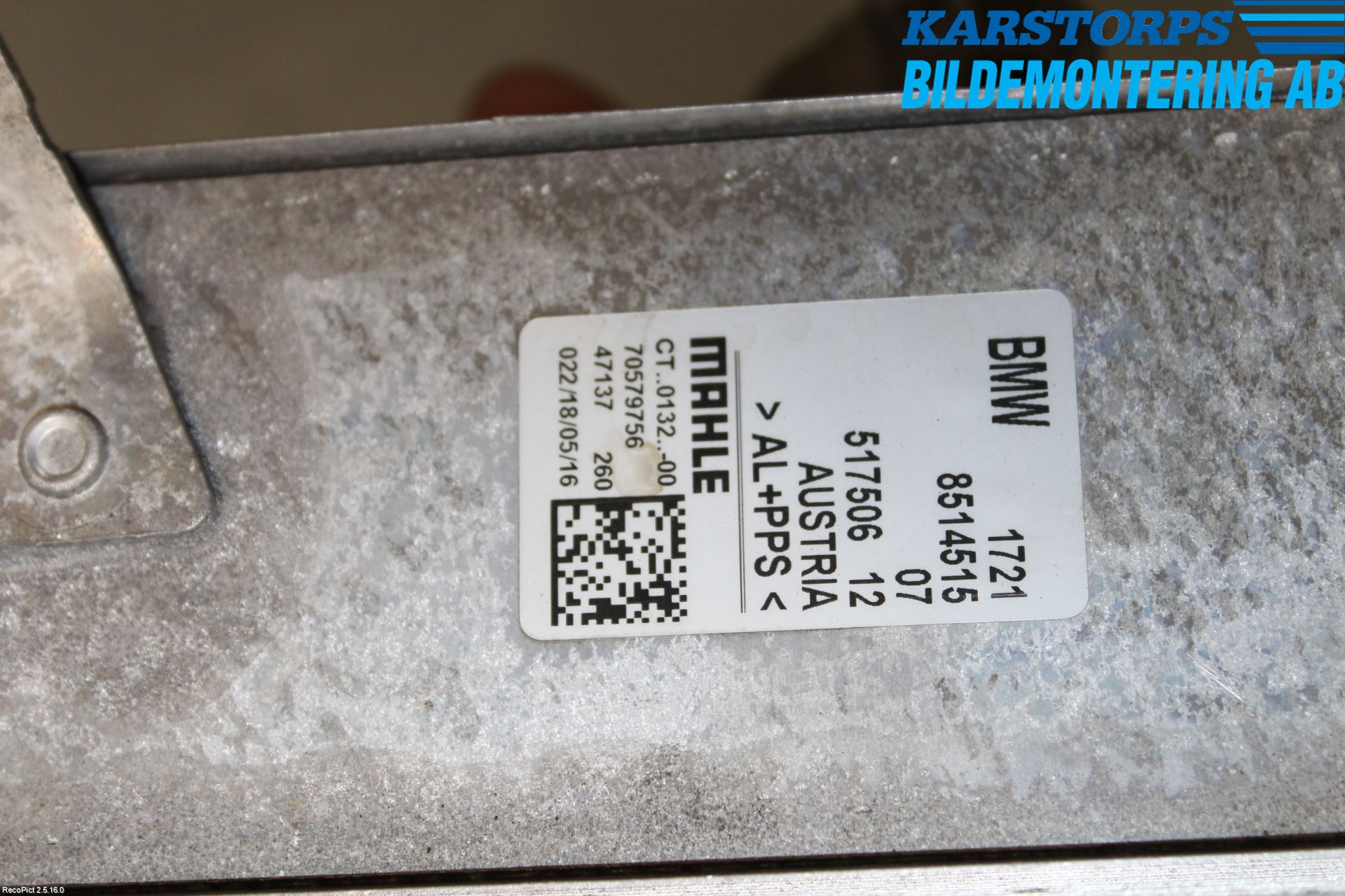 BMW 3 F30/F31/F80 12-19 Radiator Oljekjøler Automatgea