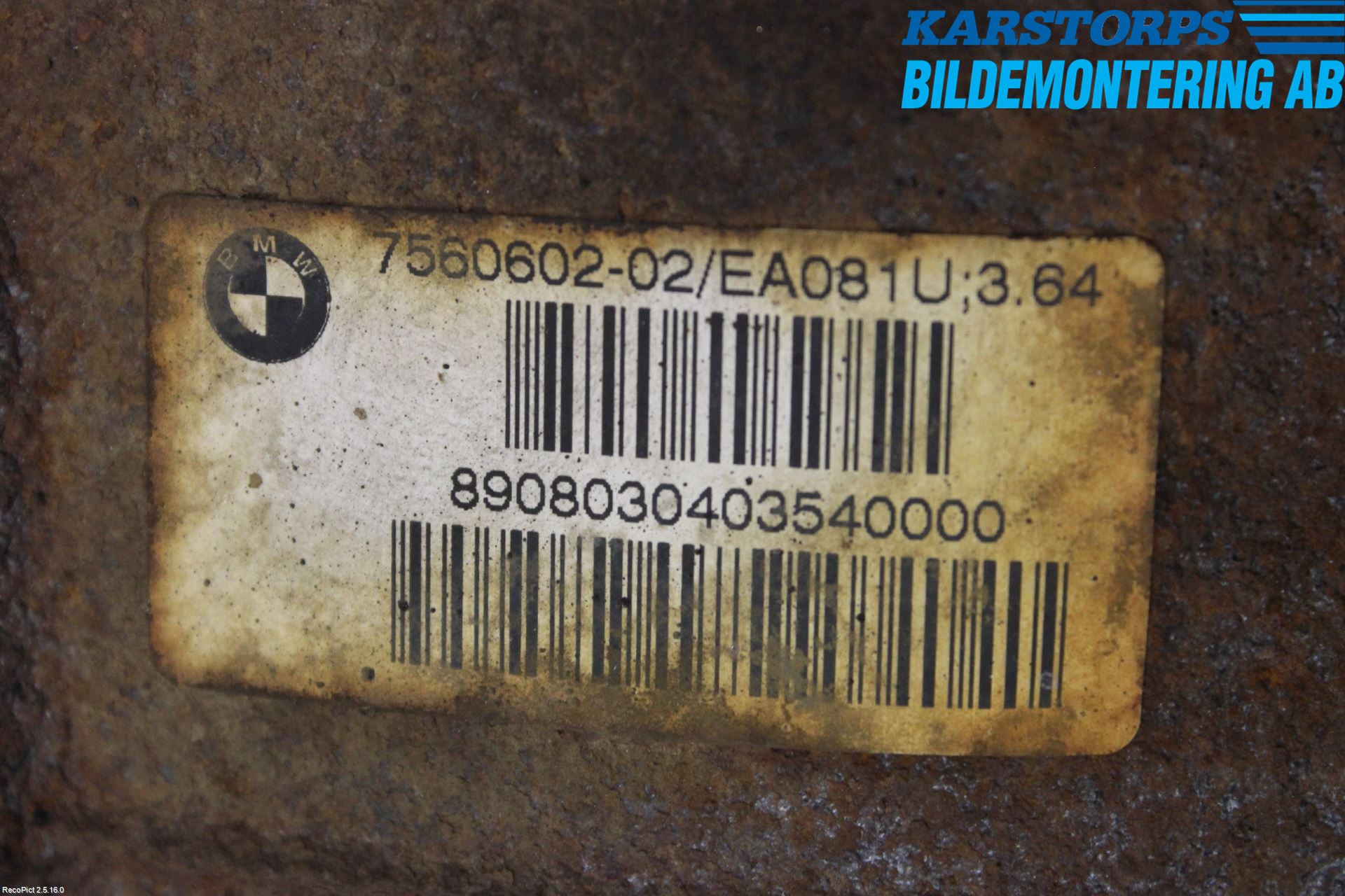 BMW 5 E60/61 Sed/Tou 02-10 Bakaksel Kardang Bak -Diff