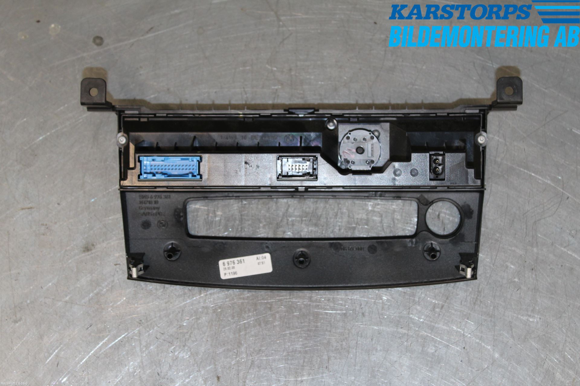 BMW 5 E60/61 Sed/Tou 02-10 Varmeapparat Panel(Regulering)