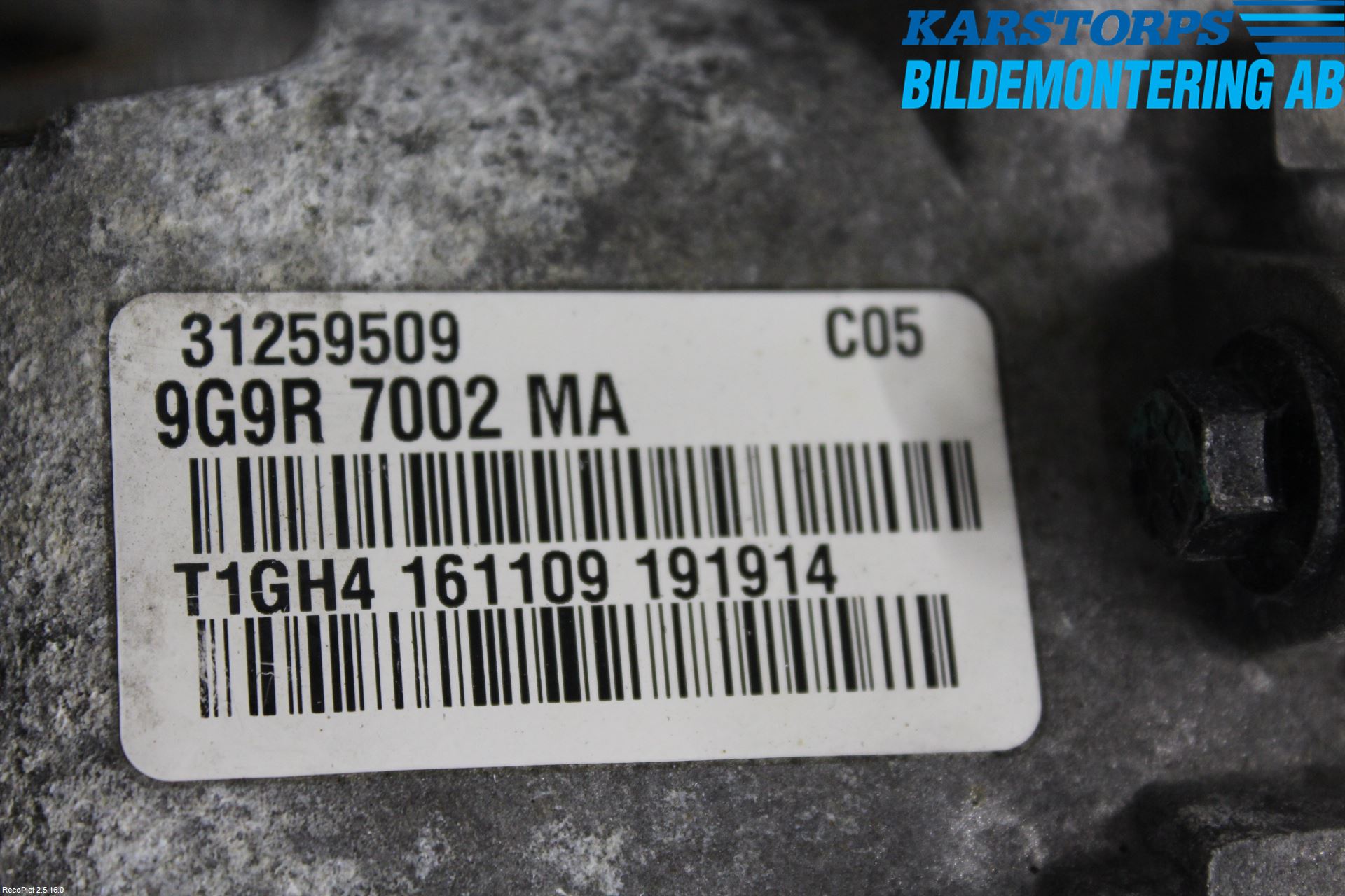 Volvo V70 08-13 Gearkasse 6 Trinn