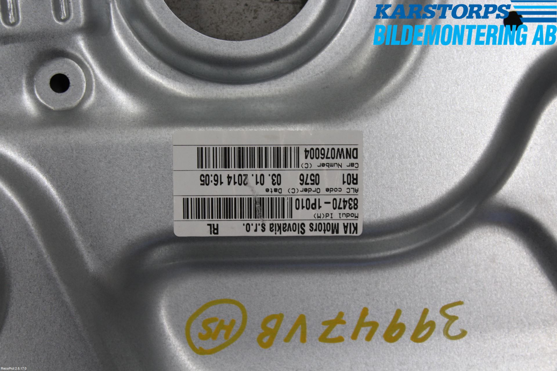 Kia VENGA 10-19 Vindusheis El Komp