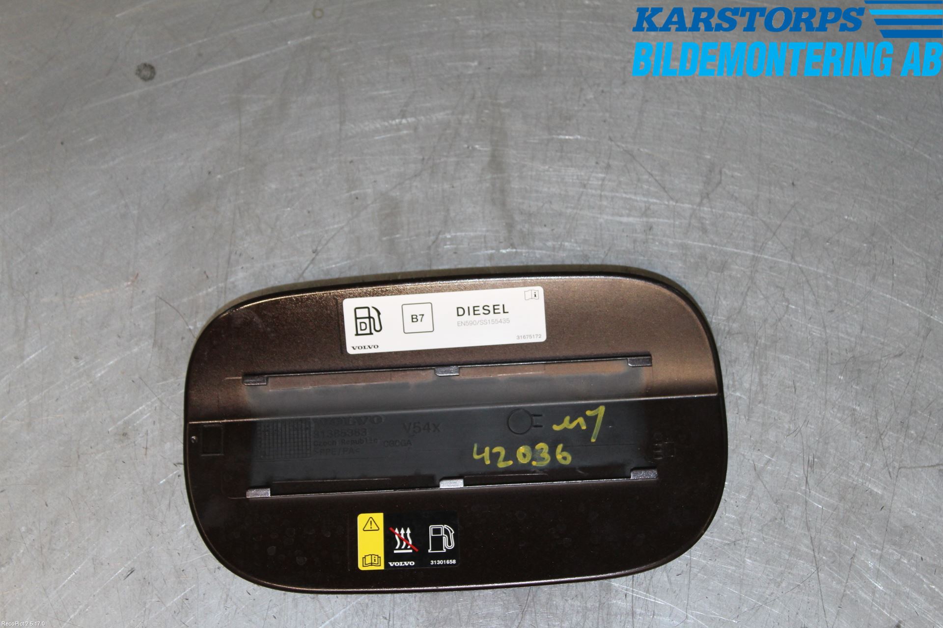 Volvo V90 17->> Drivstoff Tankluke