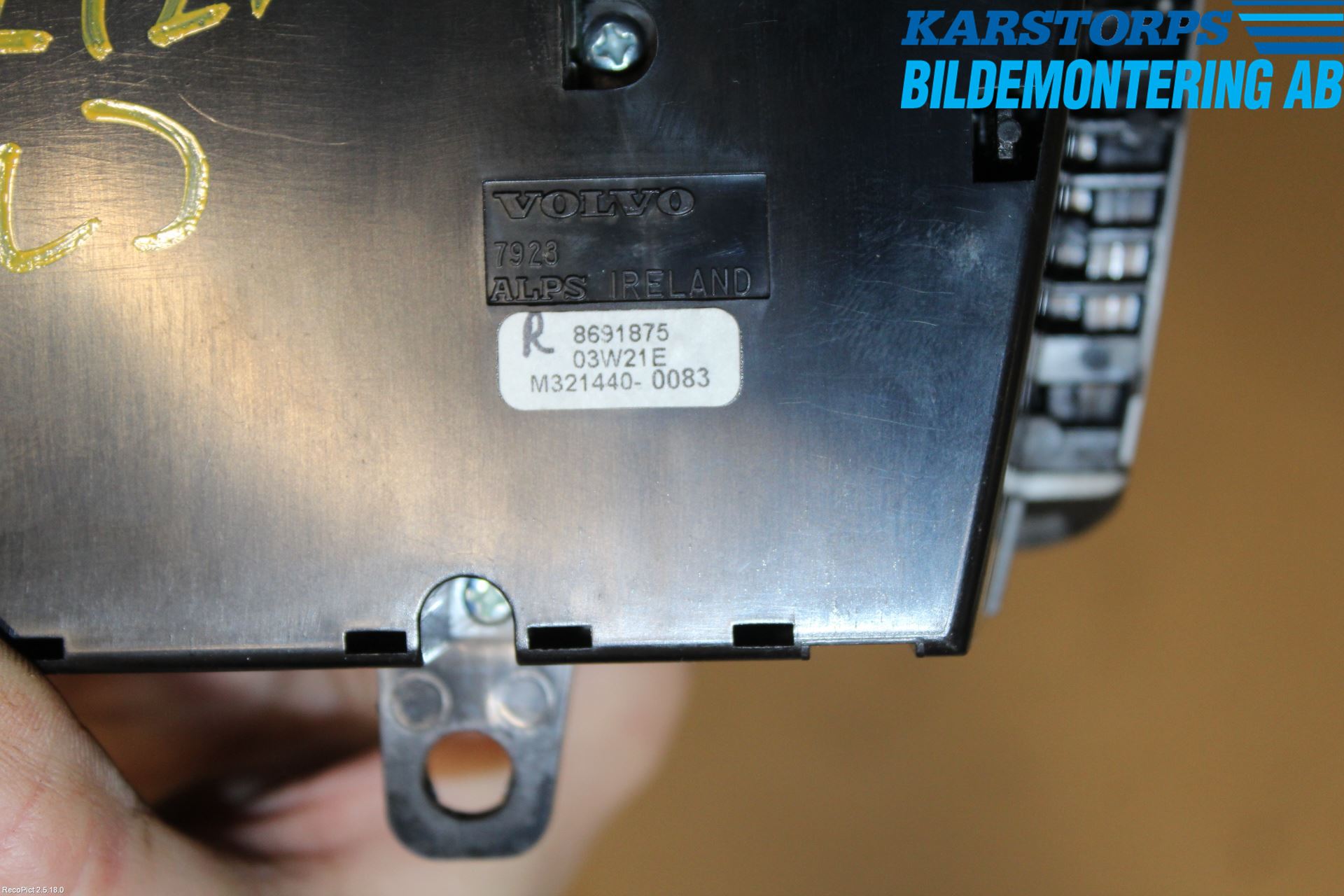 Volvo S80 04-06 Varmeapparat Panel(Regulering)