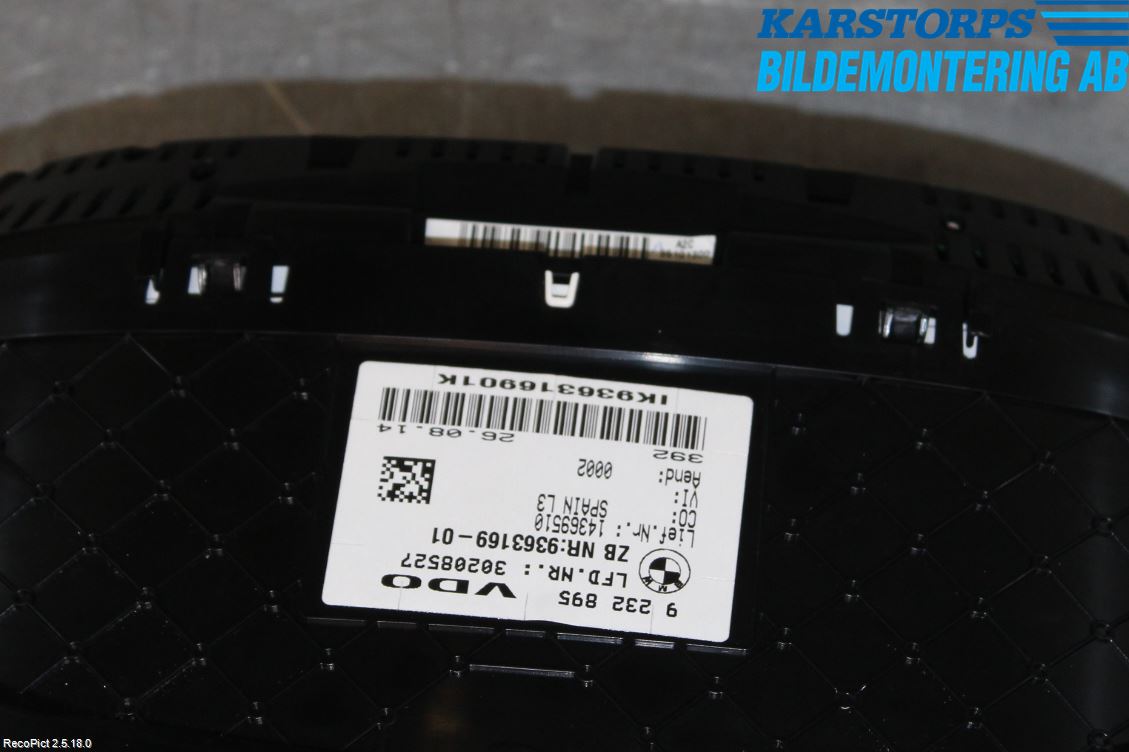 BMW 3 GT F34 13-19 Instr Kombinert