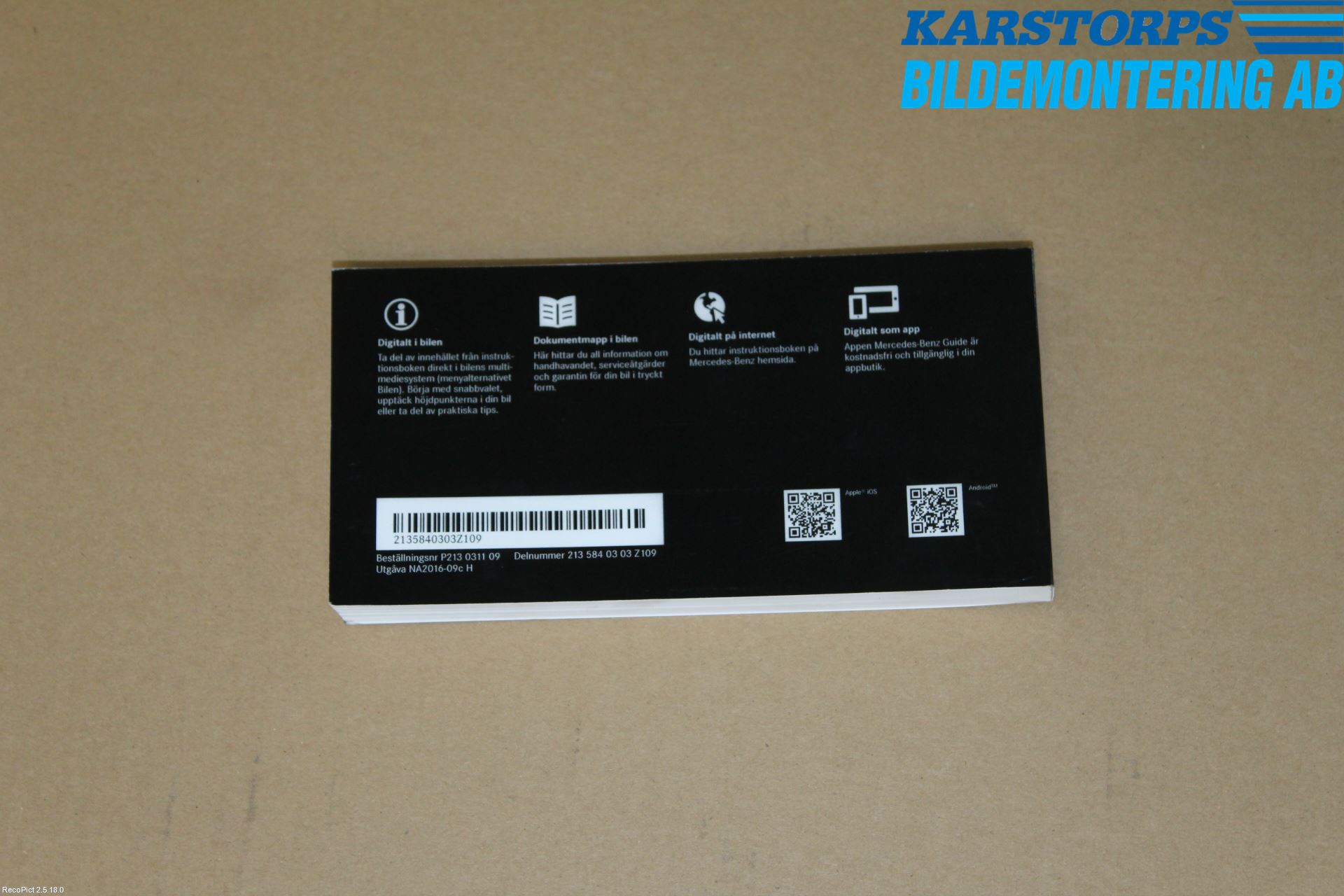Mercedes-Benz MB E-KLASS (W213) 16-23 Instruksjonsbok
