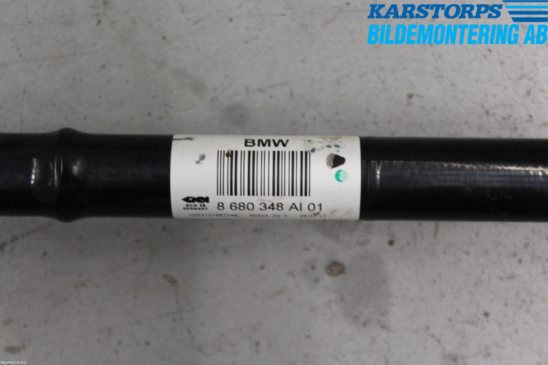 BMW 3 F30/F31/F80 12-19 Drivaksel Bak Kompl Høyre