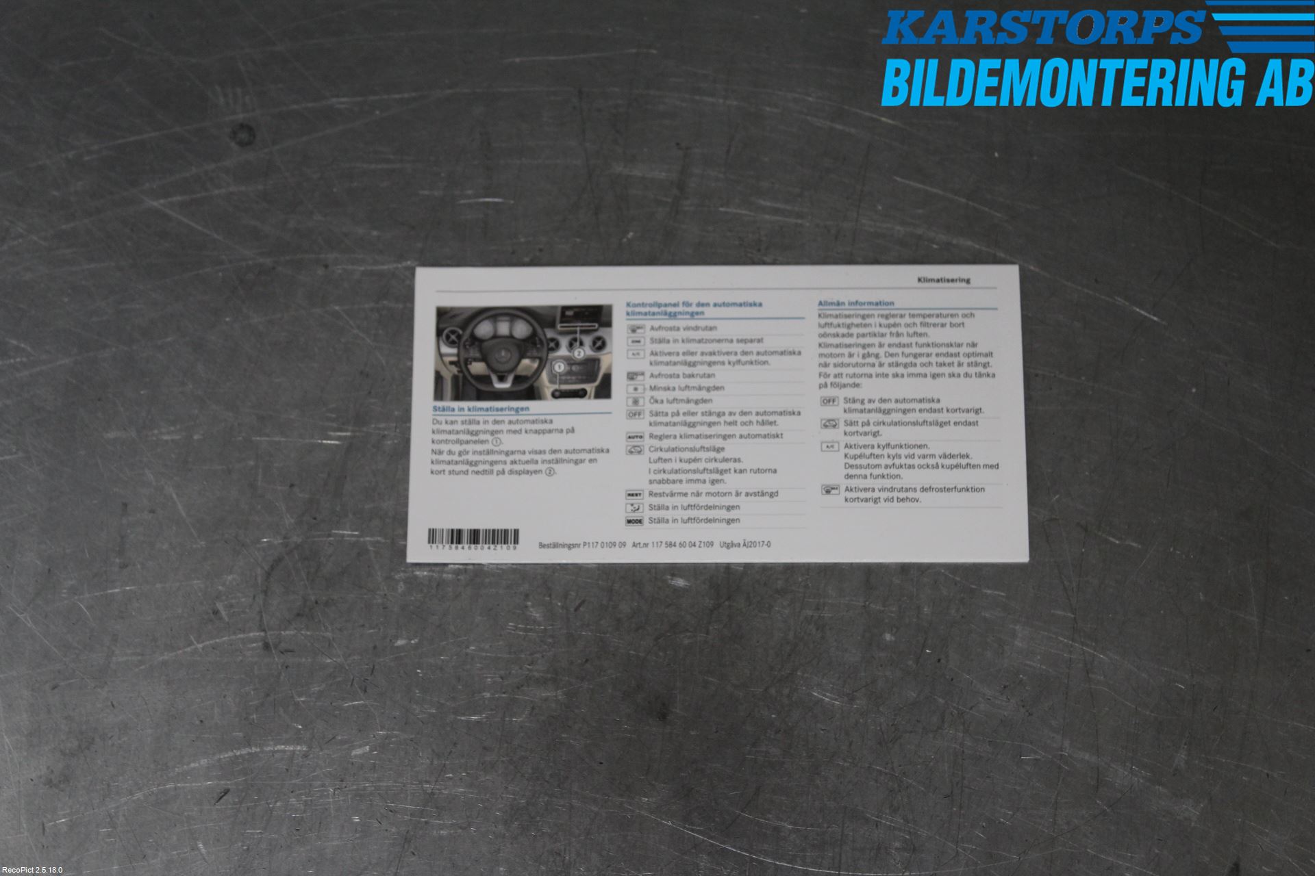 Mercedes-Benz MB CLA-KLASS (C117/X117) 13-19 Instruksjonsbok