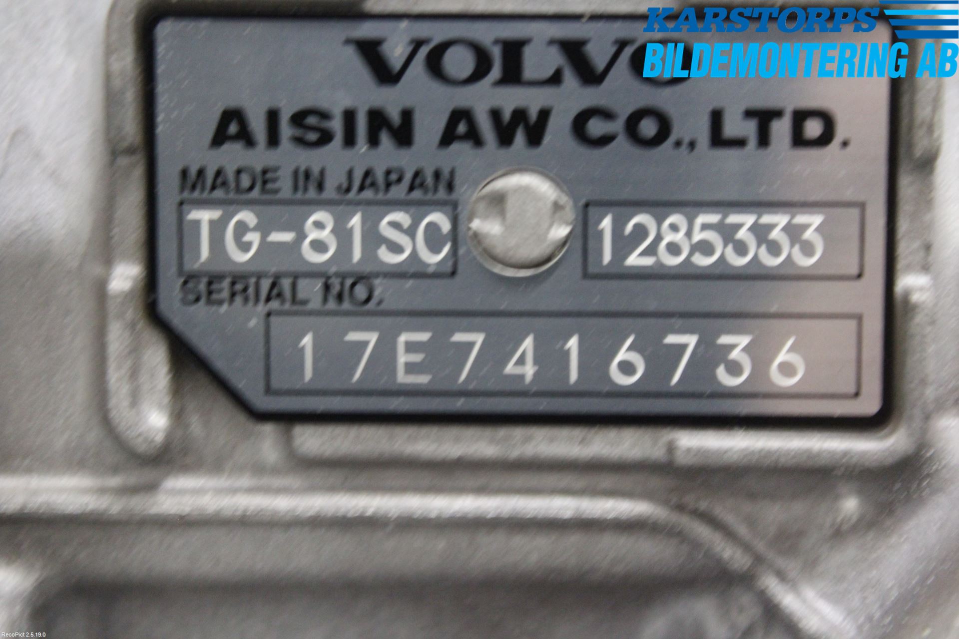 Volvo XC60 18- Gearkasse Automat