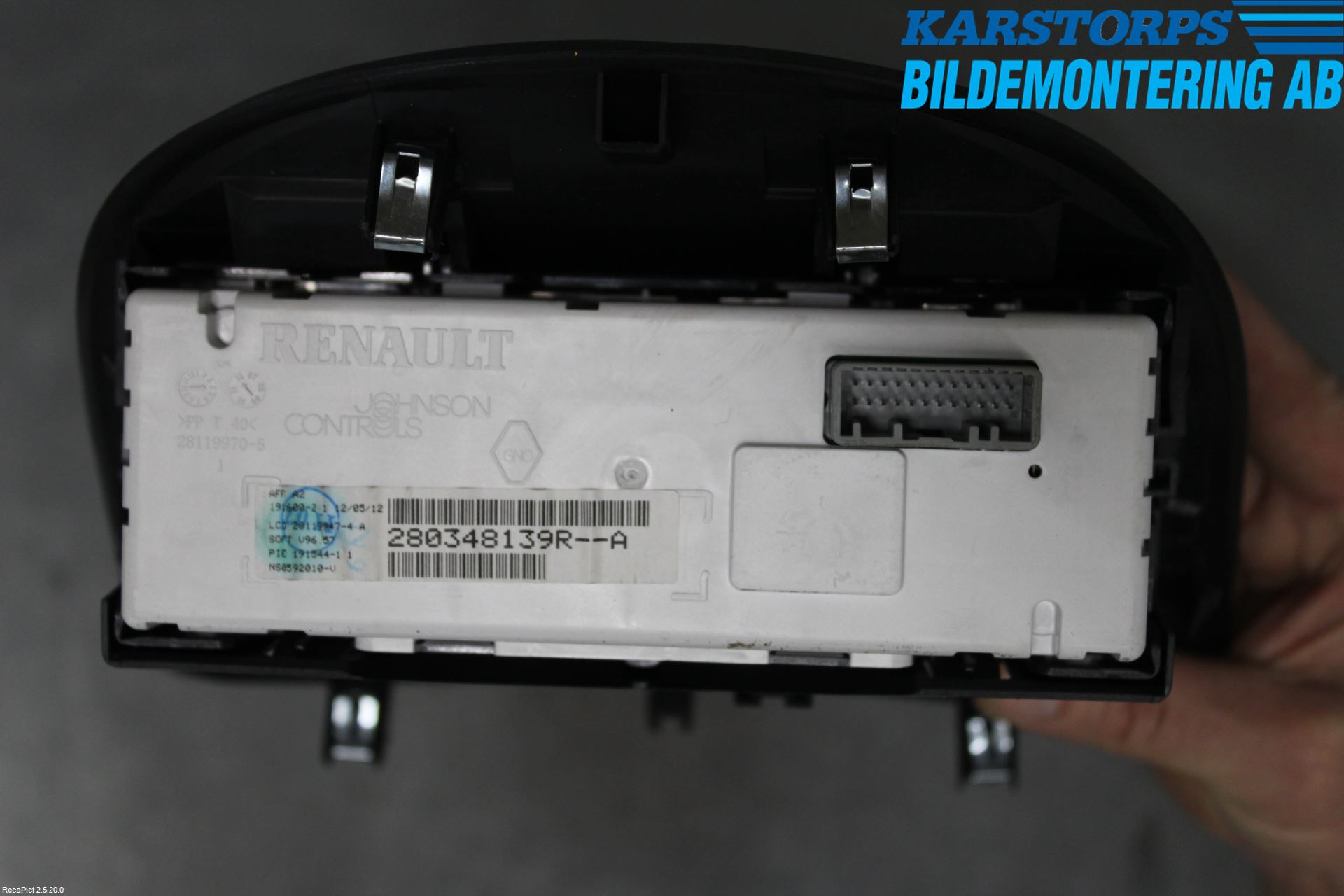Renault CLIO III  09-12 Instr Varselys - Display