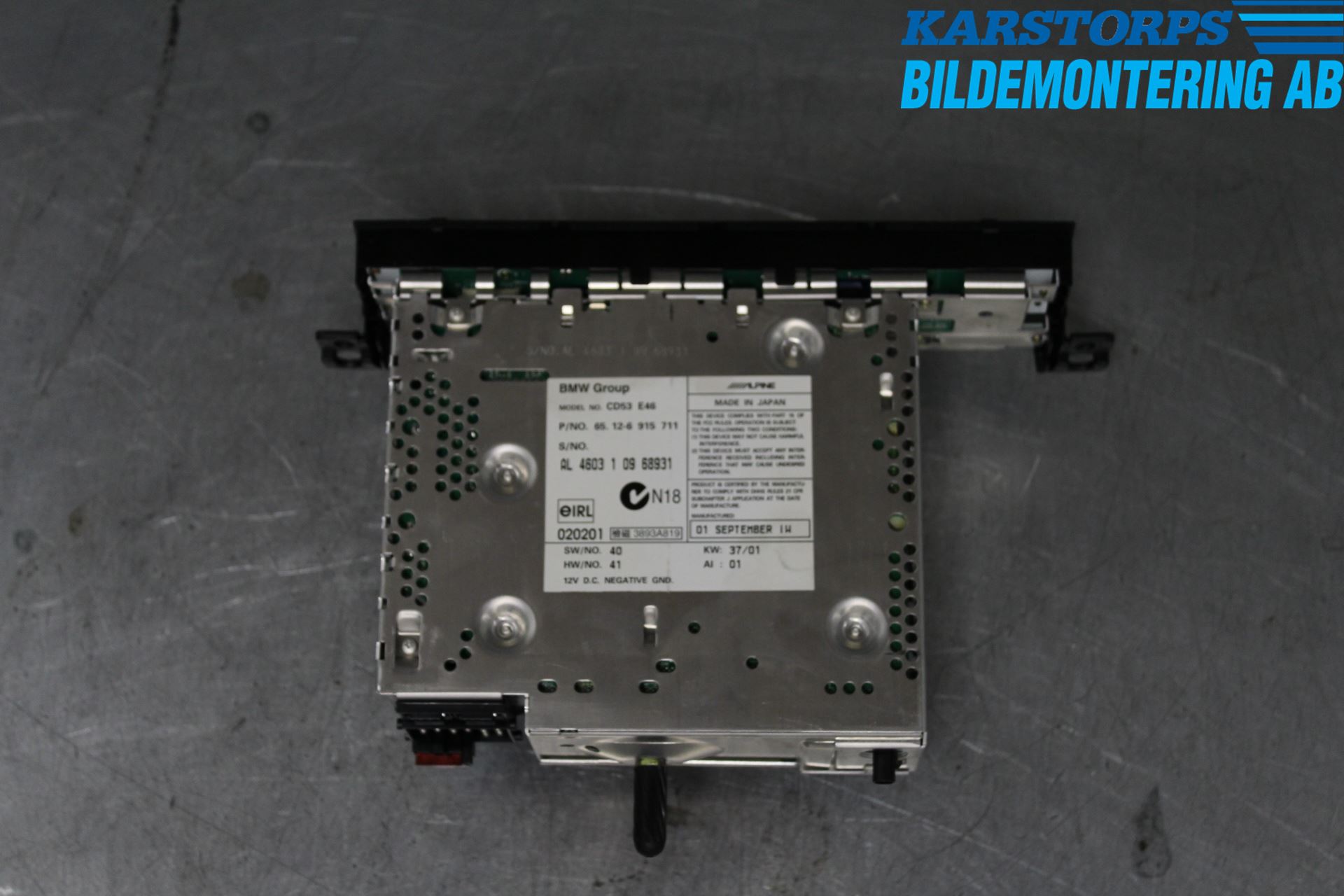 BMW 3 E46      98-05 Stereo Radio Med Cd