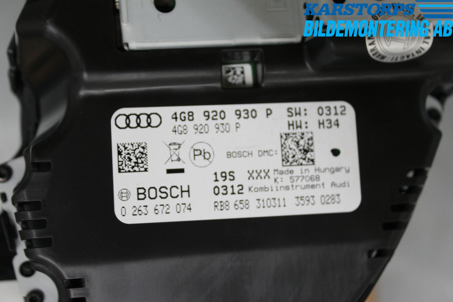 Audi A6/S6 4G 11-18 Instr Kombinert