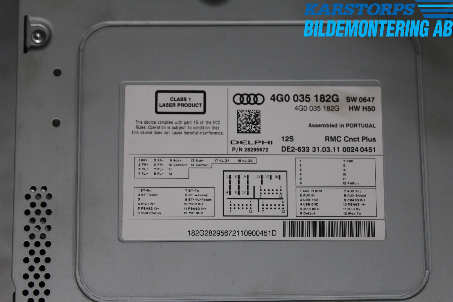 Audi A6/S6 4G 11-18 Stereo Radio Med Cd