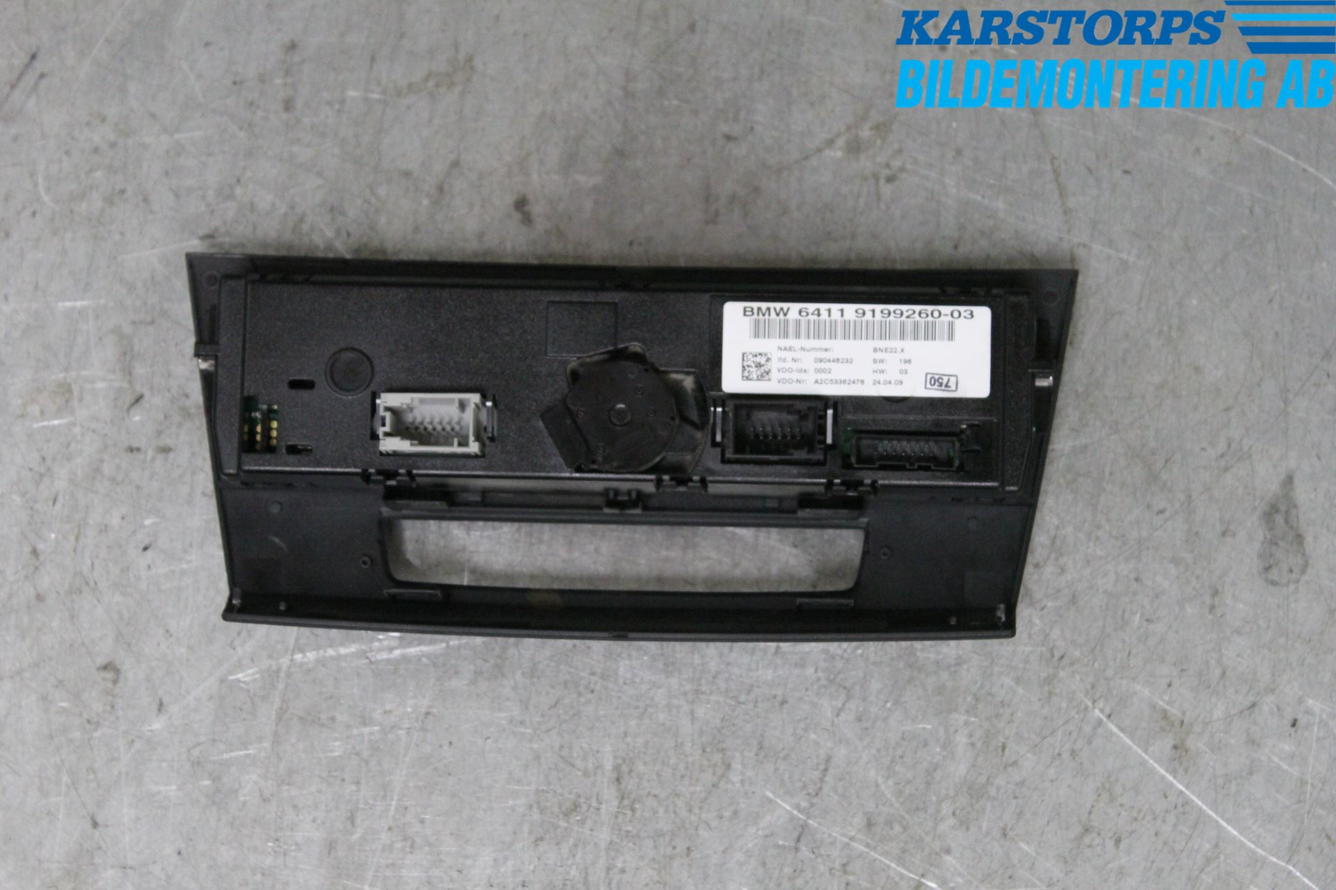 BMW 3 E90/91 SED/TOU 05-12 Varmeapparat Panel(Regulering)