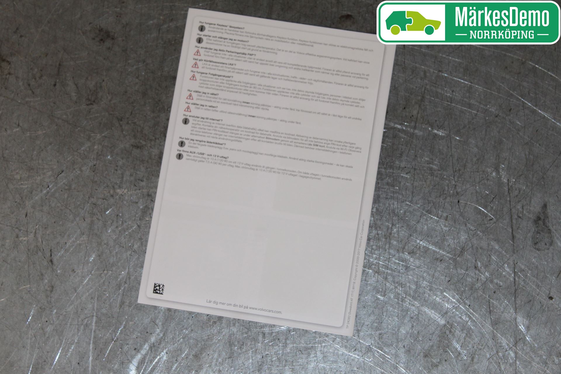 Volvo S60 14-18 Instruksjonsbok