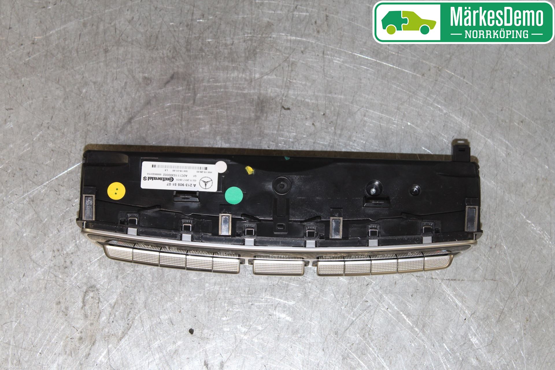 Mercedes-Benz MB E-KLASS (W213) 16-23 Varmeapparat Panel(Regulering)