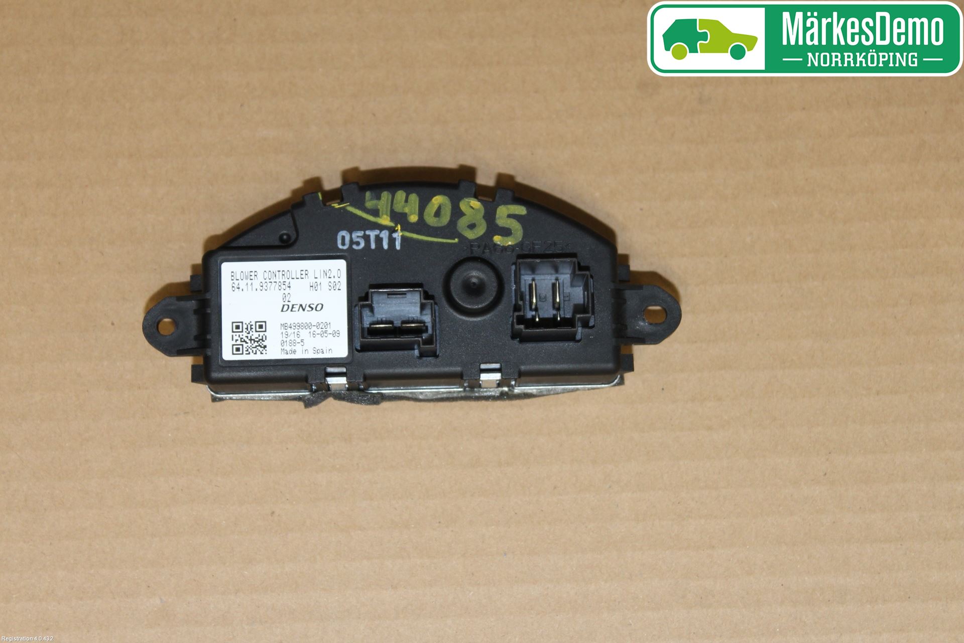 BMW i3 I01 13-22 Varmeapparat Viftemotstand
