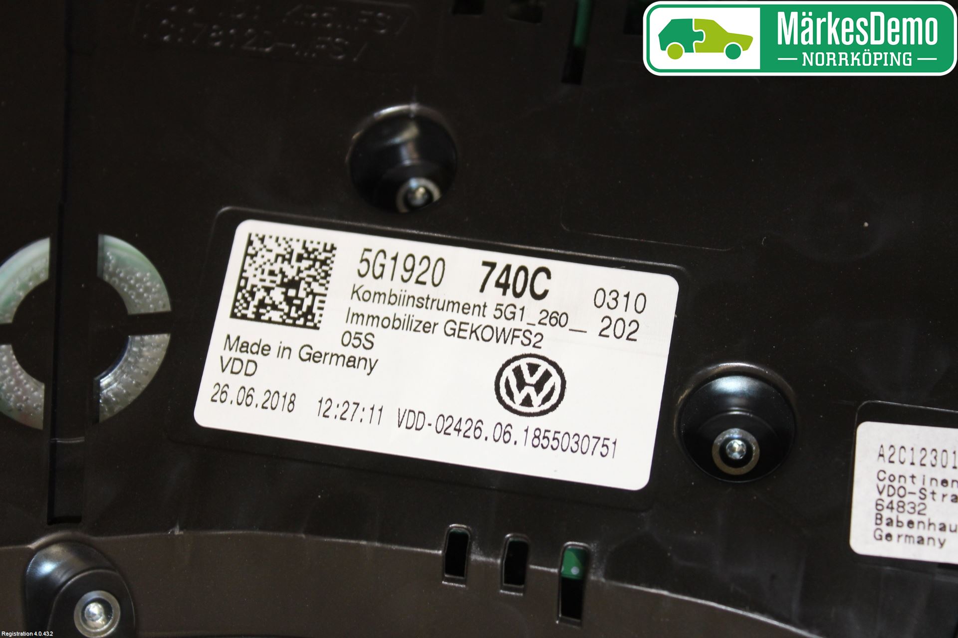 Volkswagen VW GOLF / E-GOLF VII 13-20 Instr Kombinert