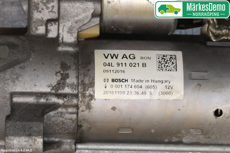 Audi A4/S4 B9 16-19 Startmotor Diesel