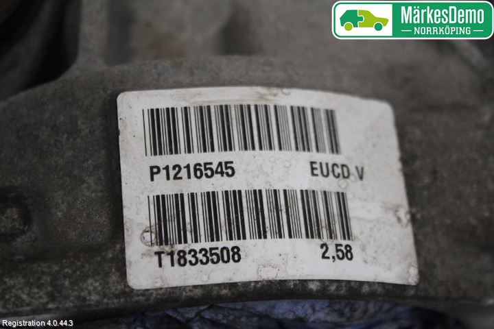 Volvo XC60 14-17 Bakaksel Kardang Bak -Diff
