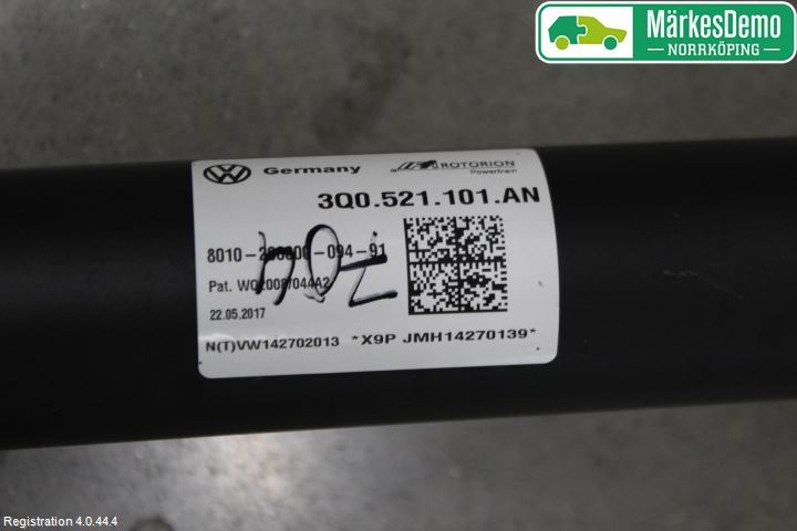 Volkswagen VW PASSAT 15-19 Mellomaksel Kompl