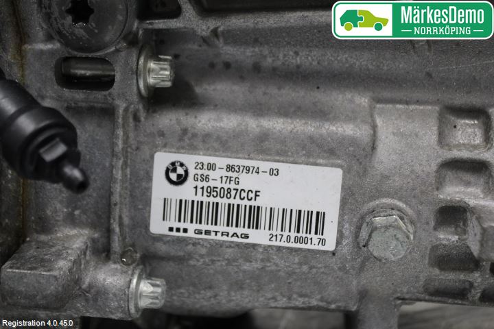 BMW 1 F20/F21 11-19 Gearkasse 6 Trinn