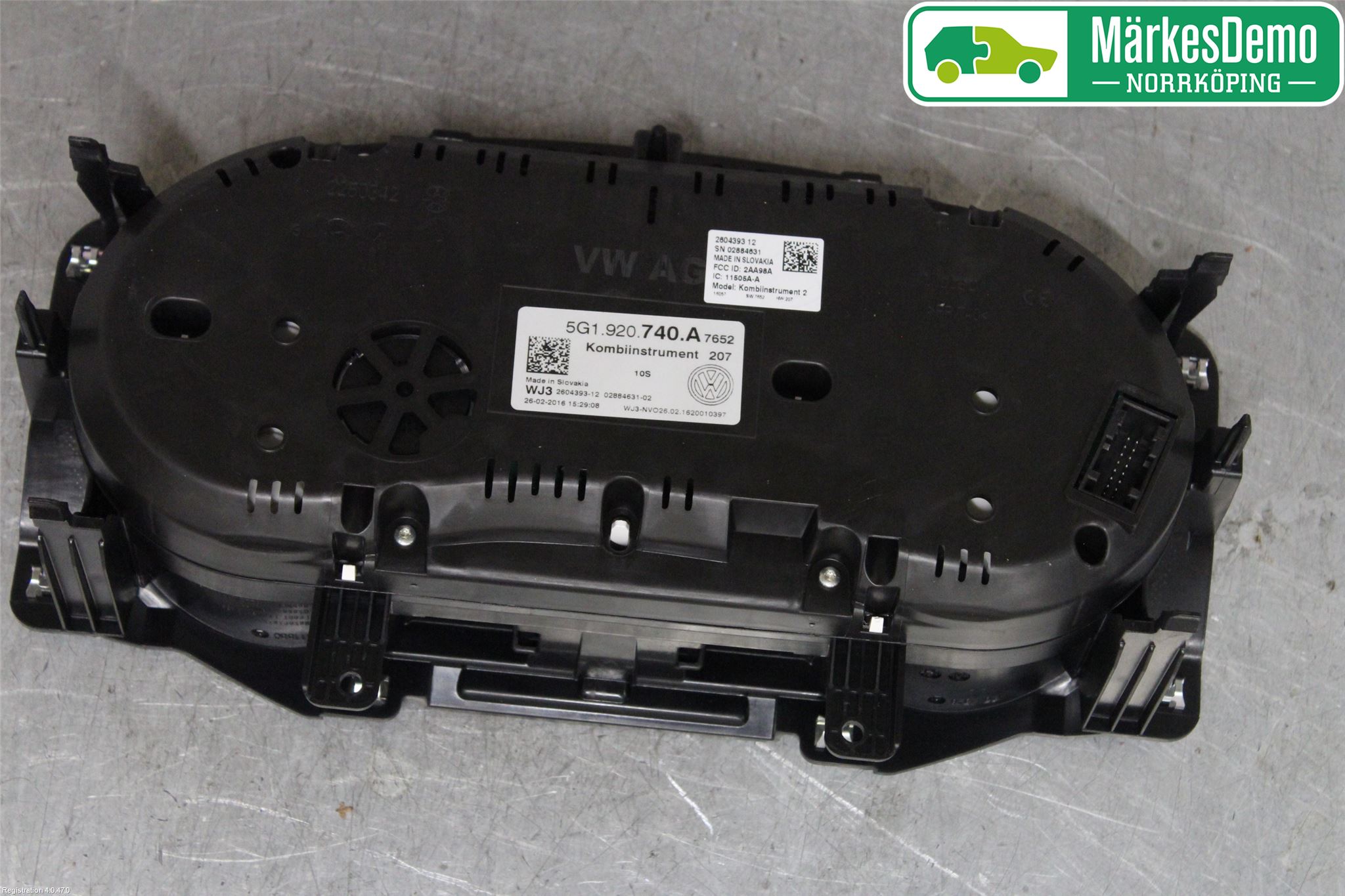 Volkswagen VW GOLF / E-GOLF VII 13-20 Instr Kombinert