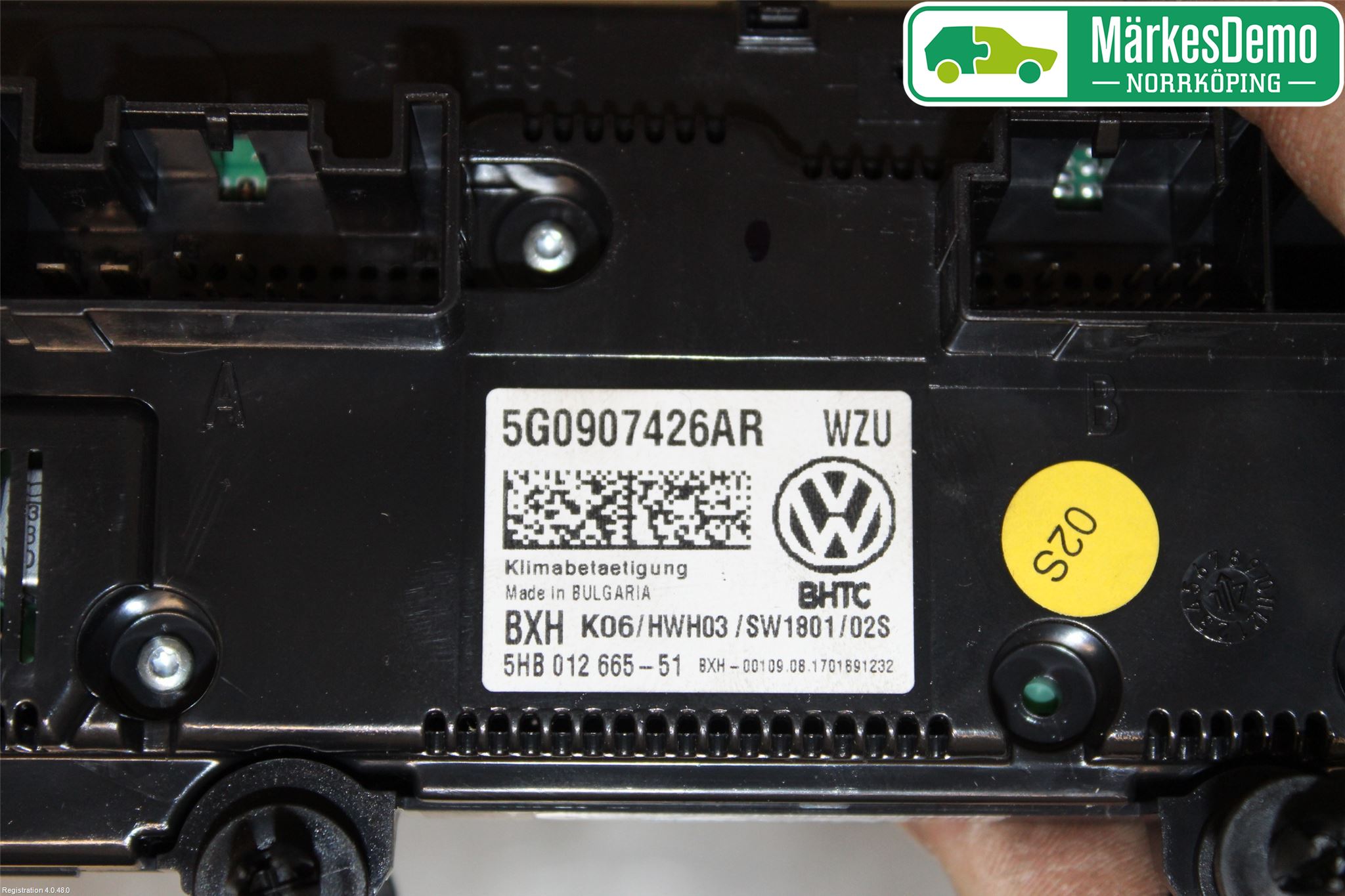 Volkswagen VW GOLF / E-GOLF VII 13-20 Varmeapparat Panel(Regulering)
