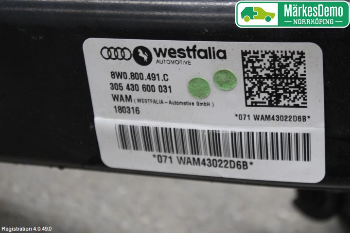 Audi A4/S4 B9 16-19 Tilhengerfeste