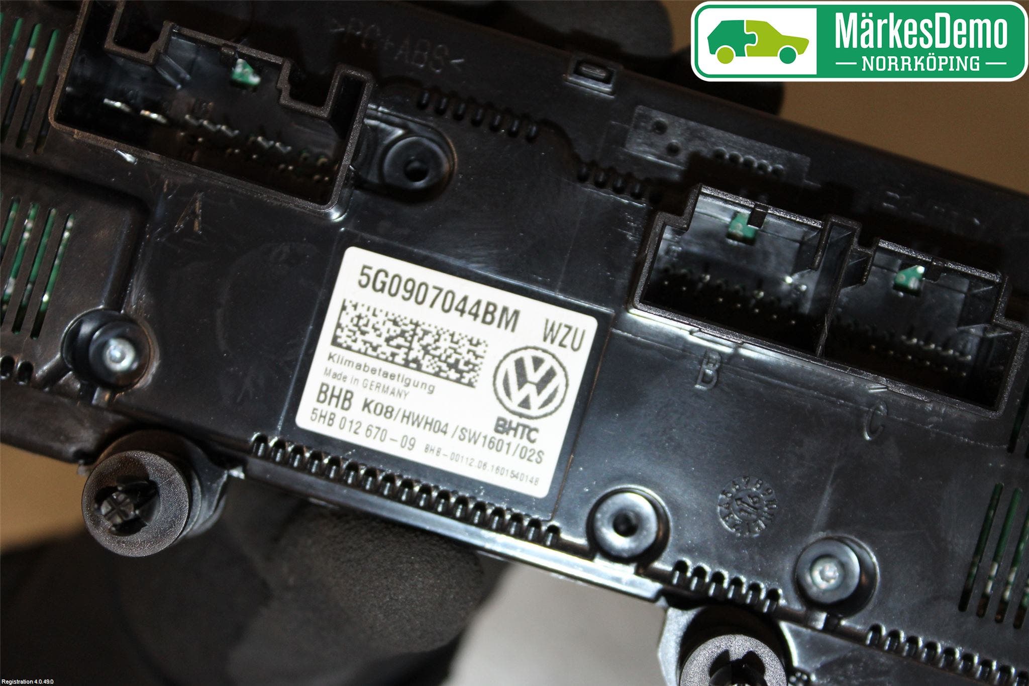 Volkswagen VW GOLF / E-GOLF VII 13-20 Varmeapparat Panel(Regulering)