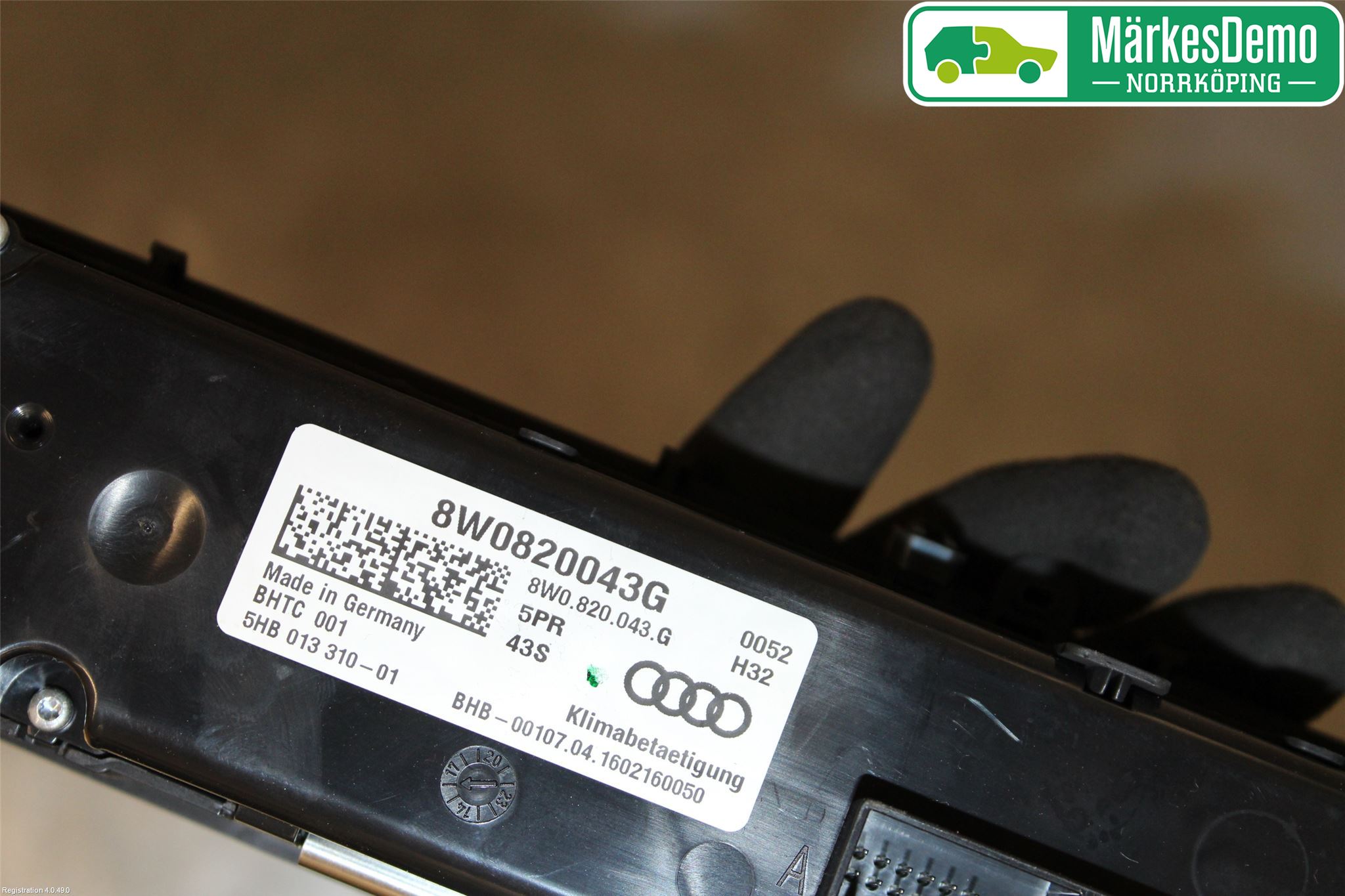 Audi A4/S4 B9 16-19 Varmeapparat Panel(Regulering)