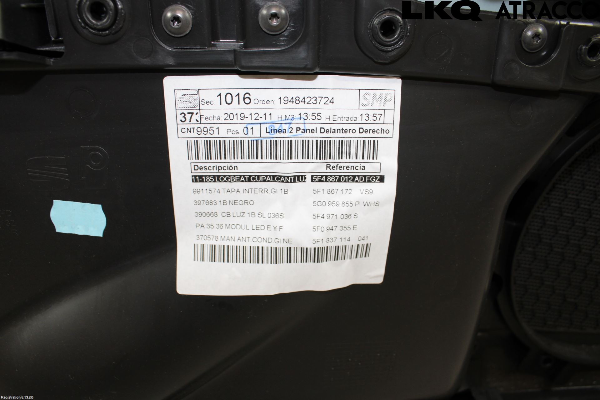 Seat LEON 13-20 Innr Dørtrekk Høyre