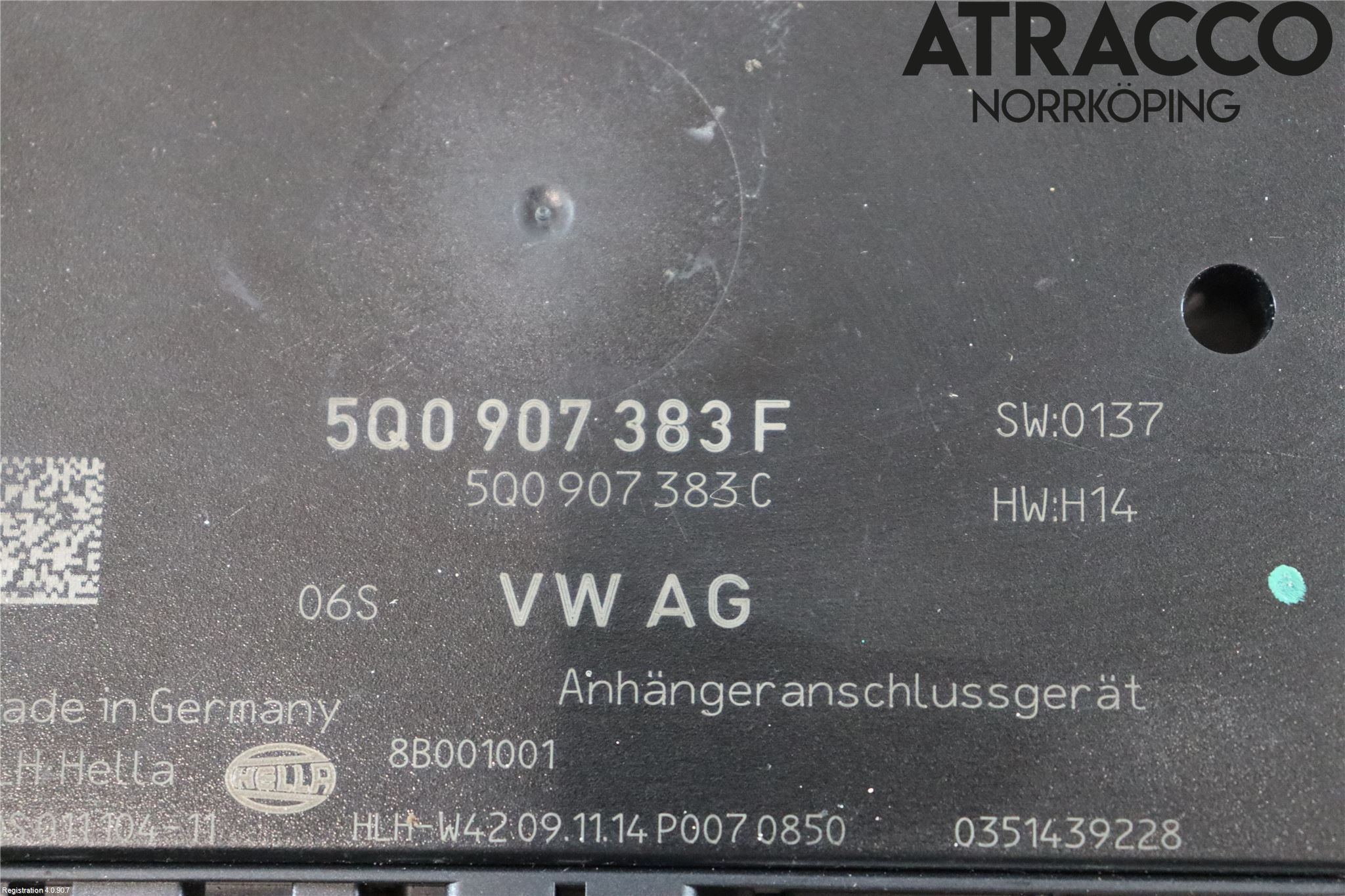 Volkswagen VW GOLF / E-GOLF VII 13-20 Styreenhet Tilhengerfeste