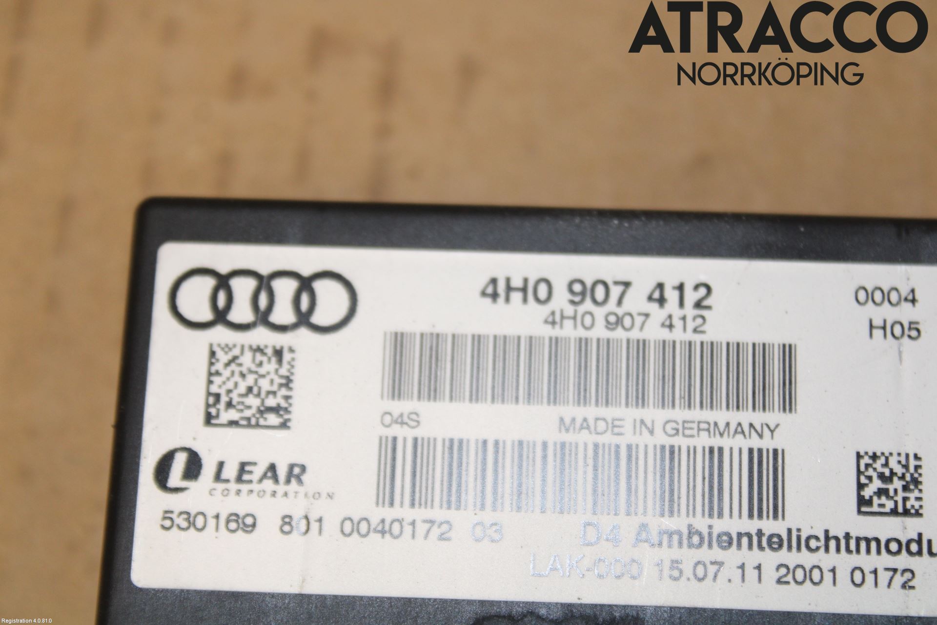 Audi A8/S8 4H 10-17 Styreenhet Klima
