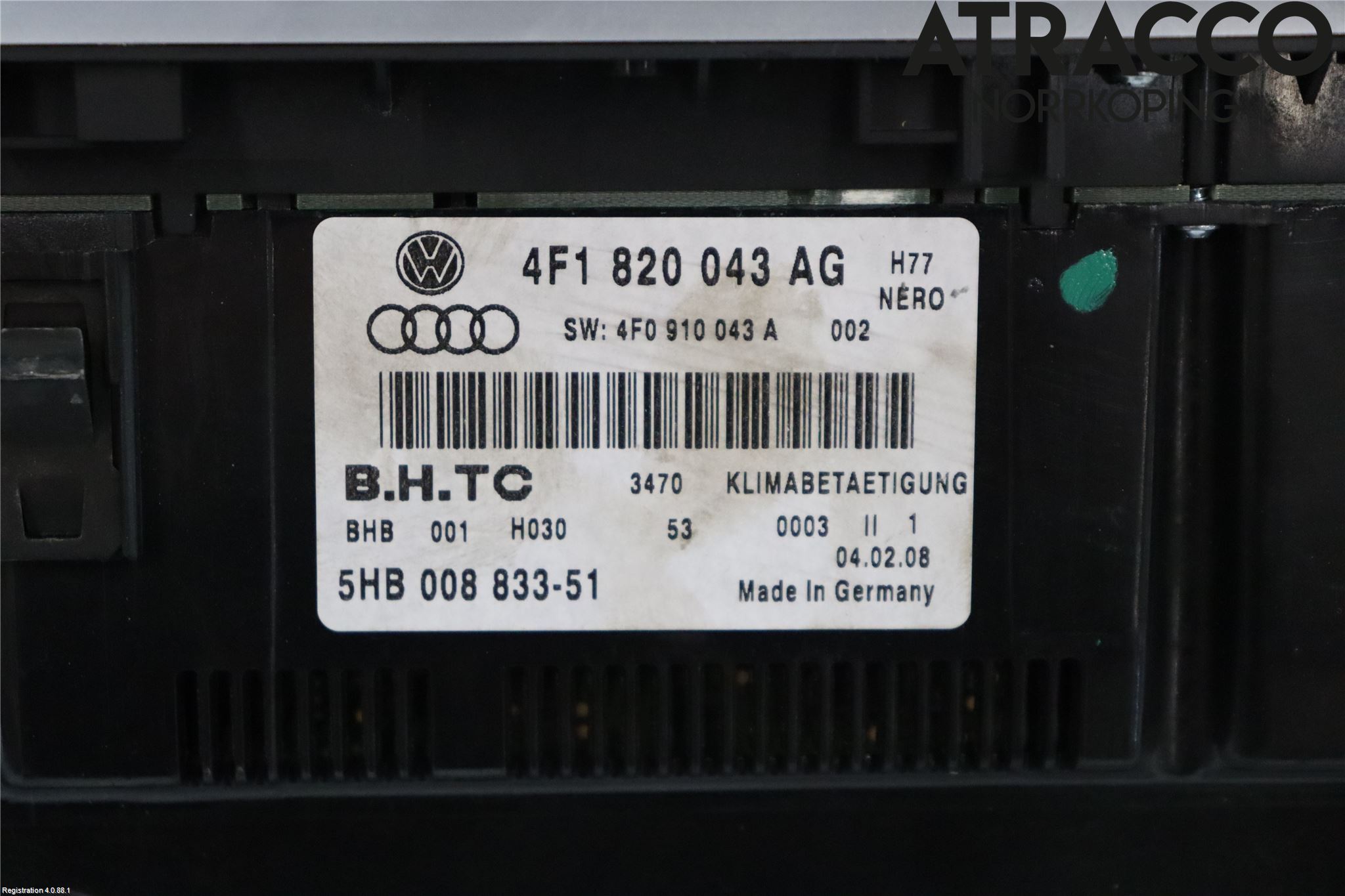Audi A6/S6     05-11 Varmeapparat Panel(Regulering)