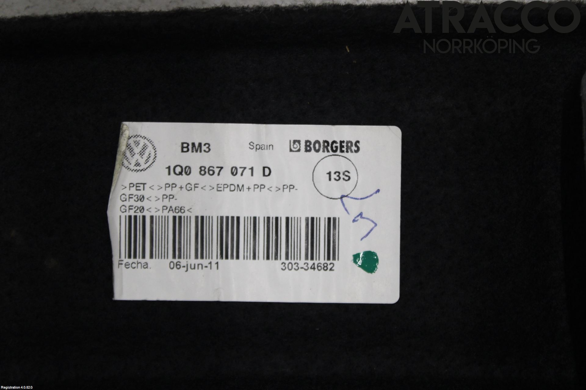 Volkswagen VW EOS  11- Innr Sete Baksete Kompl