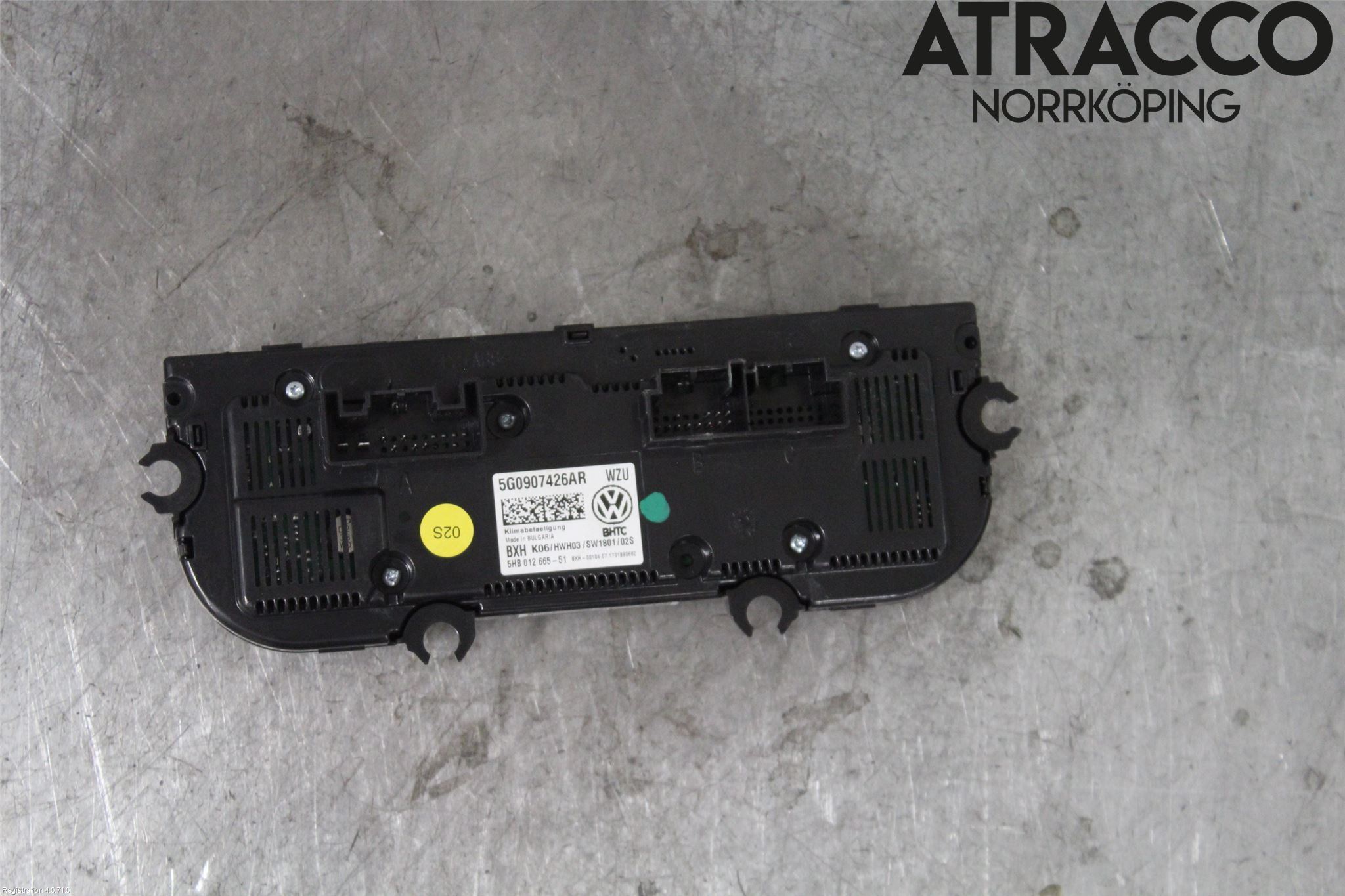 Volkswagen VW GOLF / E-GOLF VII 13-20 Varmeapparat Panel(Regulering)