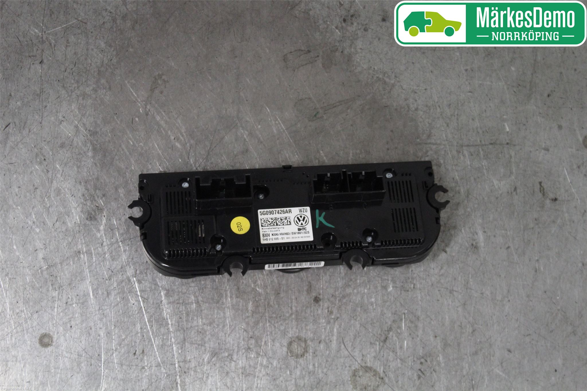 Volkswagen VW GOLF / E-GOLF VII 13-20 Varmeapparat Panel(Regulering)
