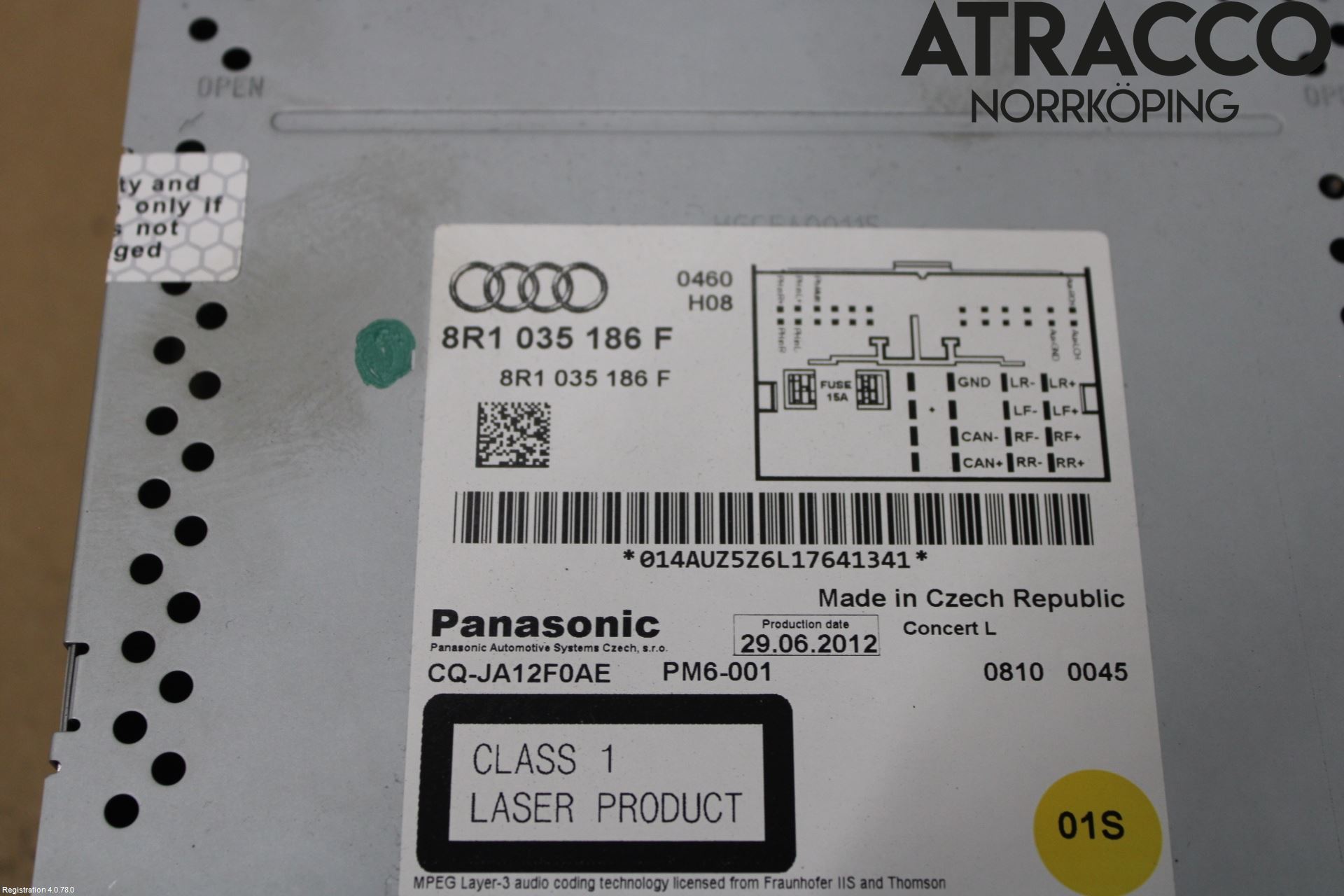 Audi A4 12-15 Stereo Radio Med Cd