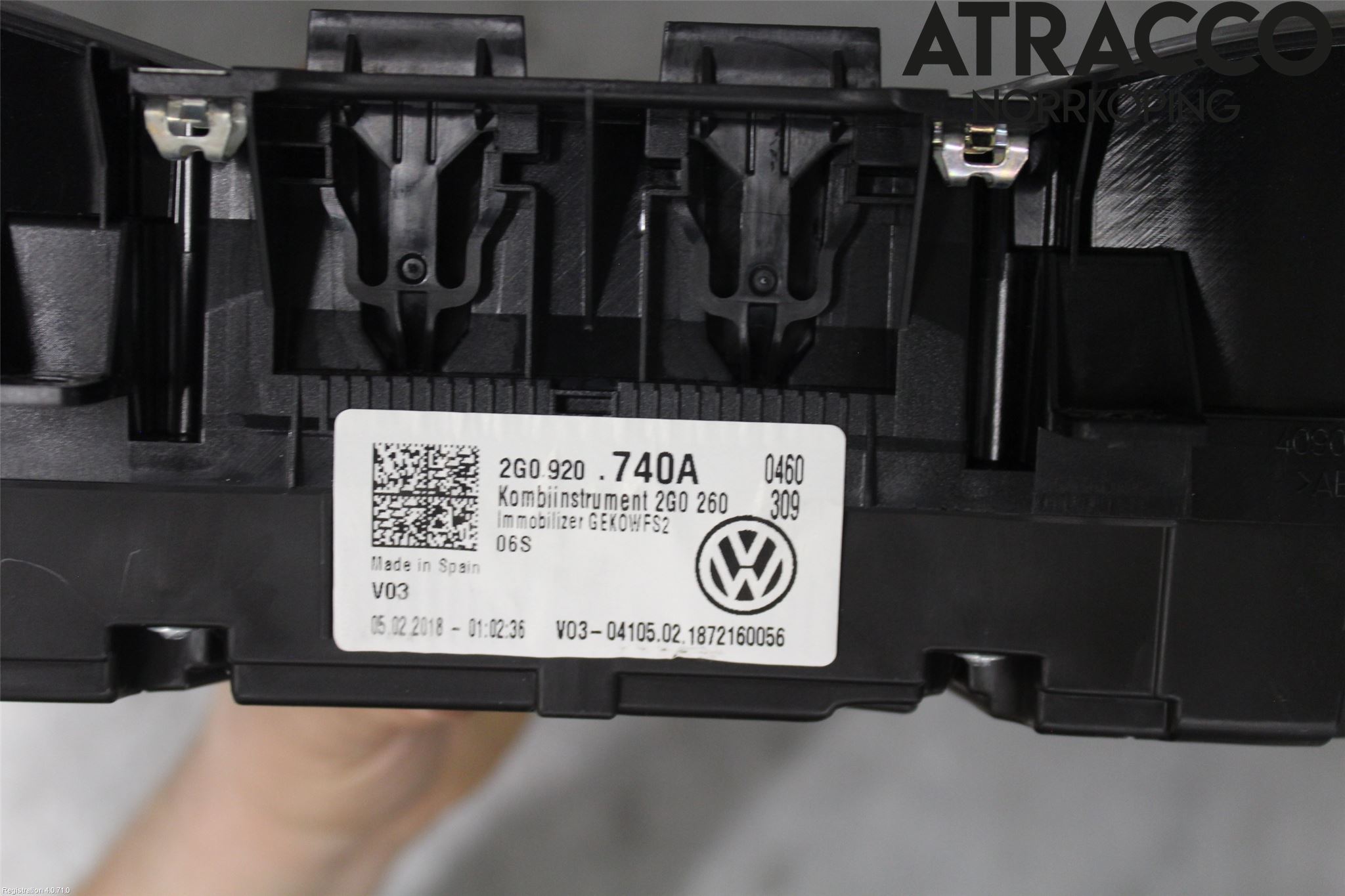 Volkswagen VW POLO VI 18->> Instr Kombinert