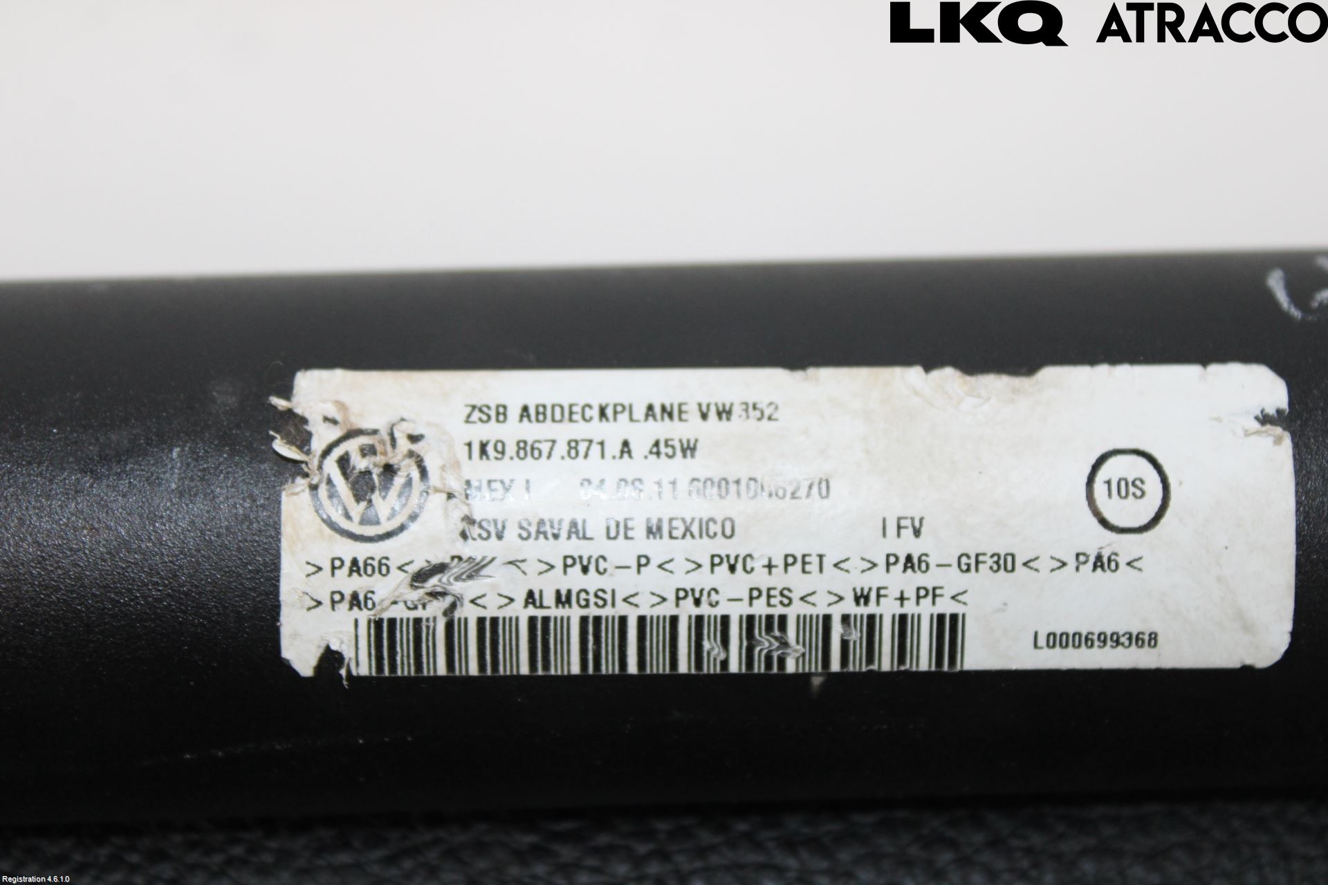 Volkswagen VW GOLF VI 09-13 Innr Innsyn Beskytelse Stv