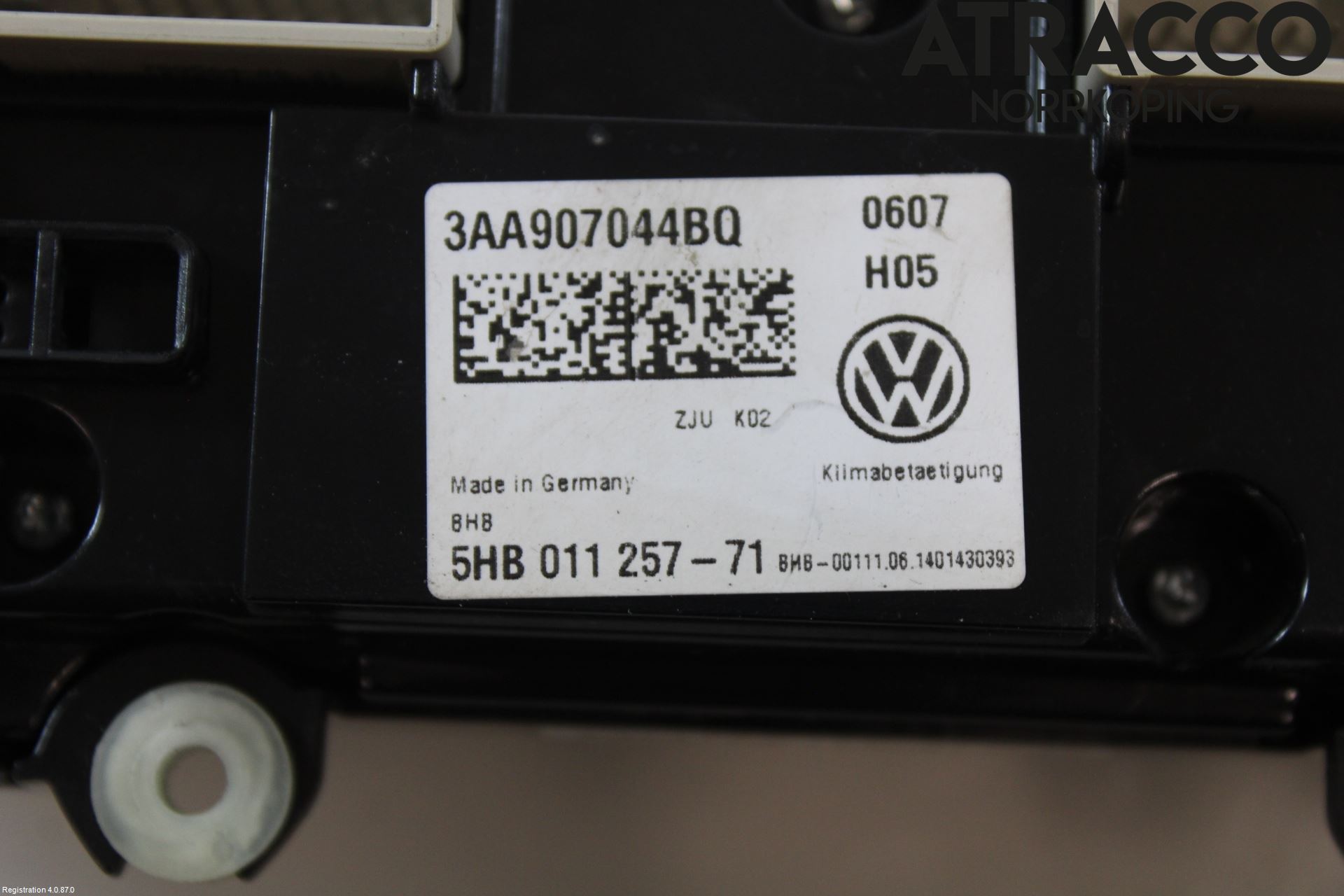 Volkswagen VW TOURAN 10-15 Varmeapparat Panel(Regulering)