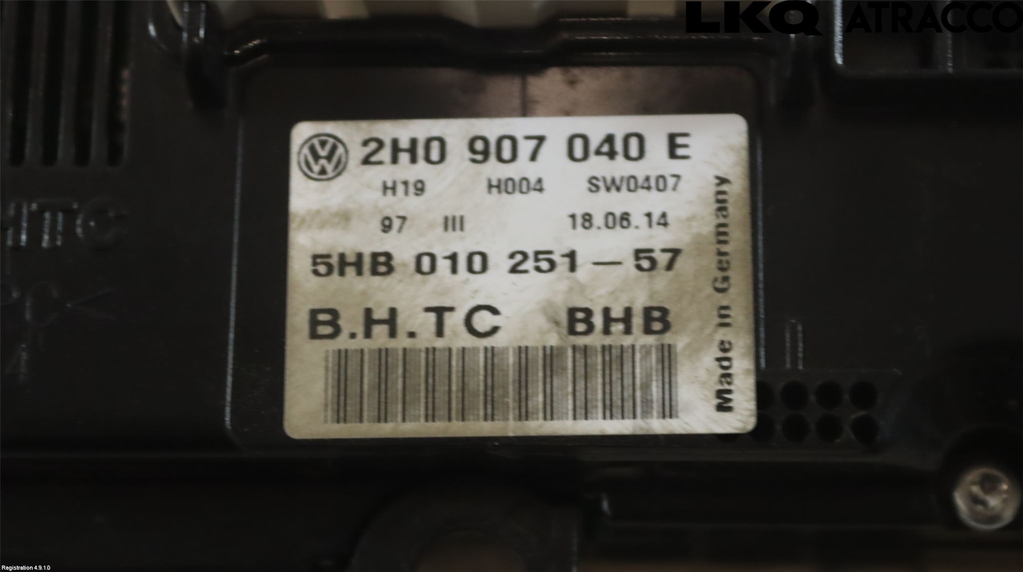 Volkswagen VW AMAROK 2H 10-22 Varmeapparat Panel(Regulering)
