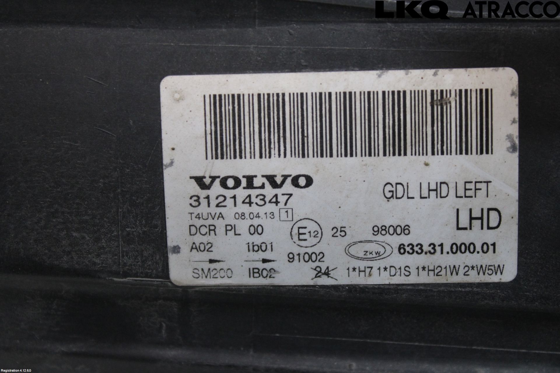 Volvo XC70 08-13 Frontlykt Venstre