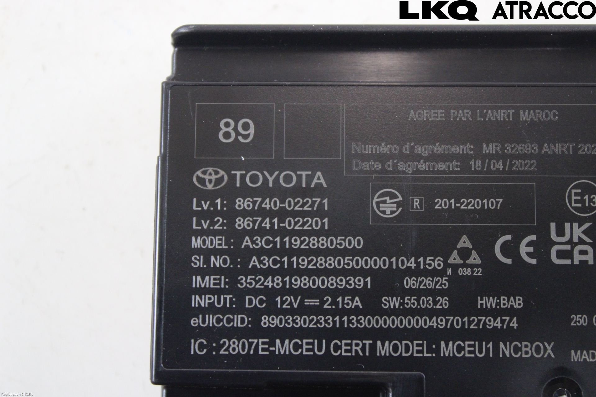 Toyota YARIS XP21 20- Styreenhet Tale