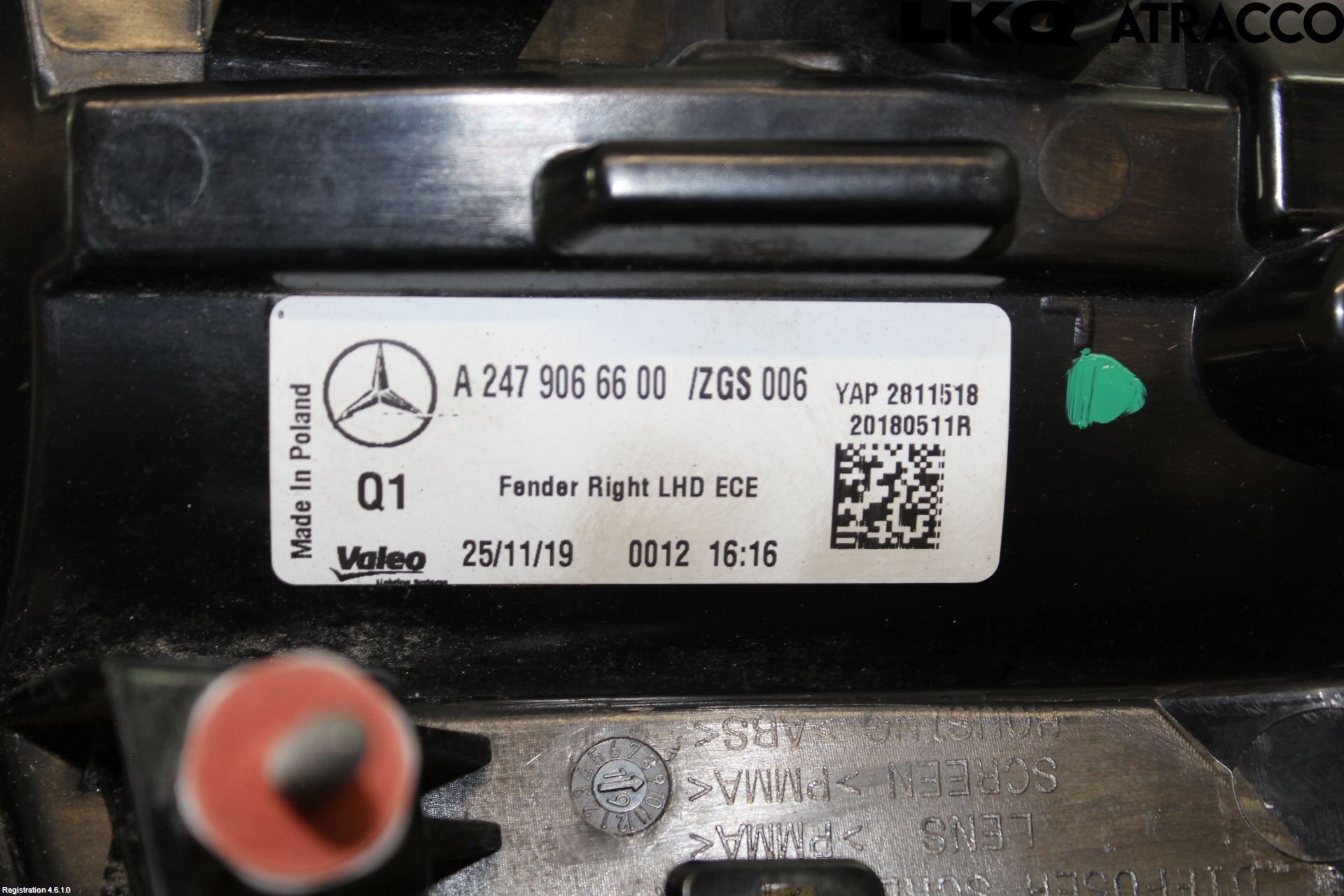 Mercedes-Benz MB B-KLASS (W247) 19- Baklykt Høyre