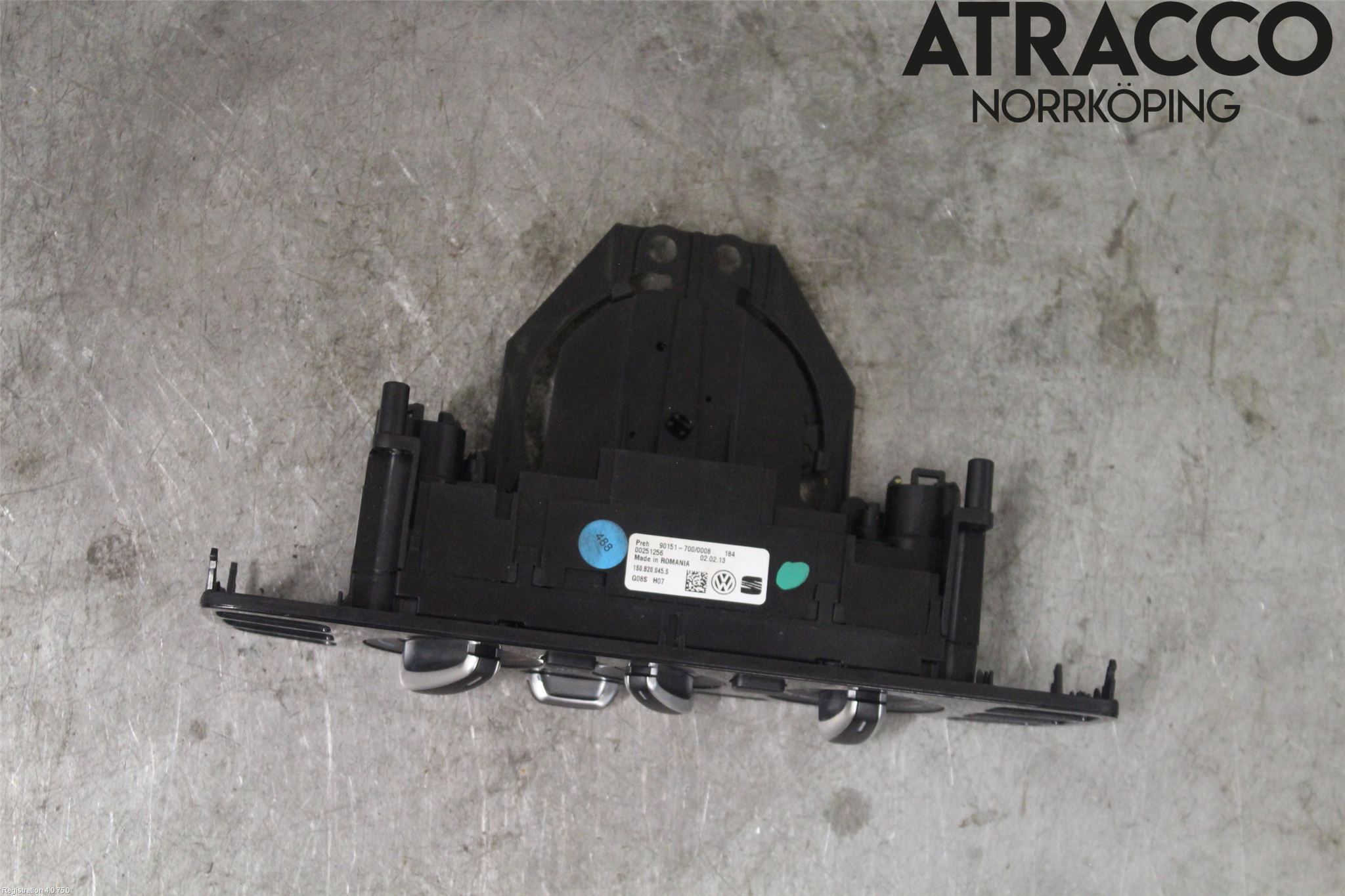 Volkswagen VW UP! / E-UP! Varmeapparat Panel(Regulering)