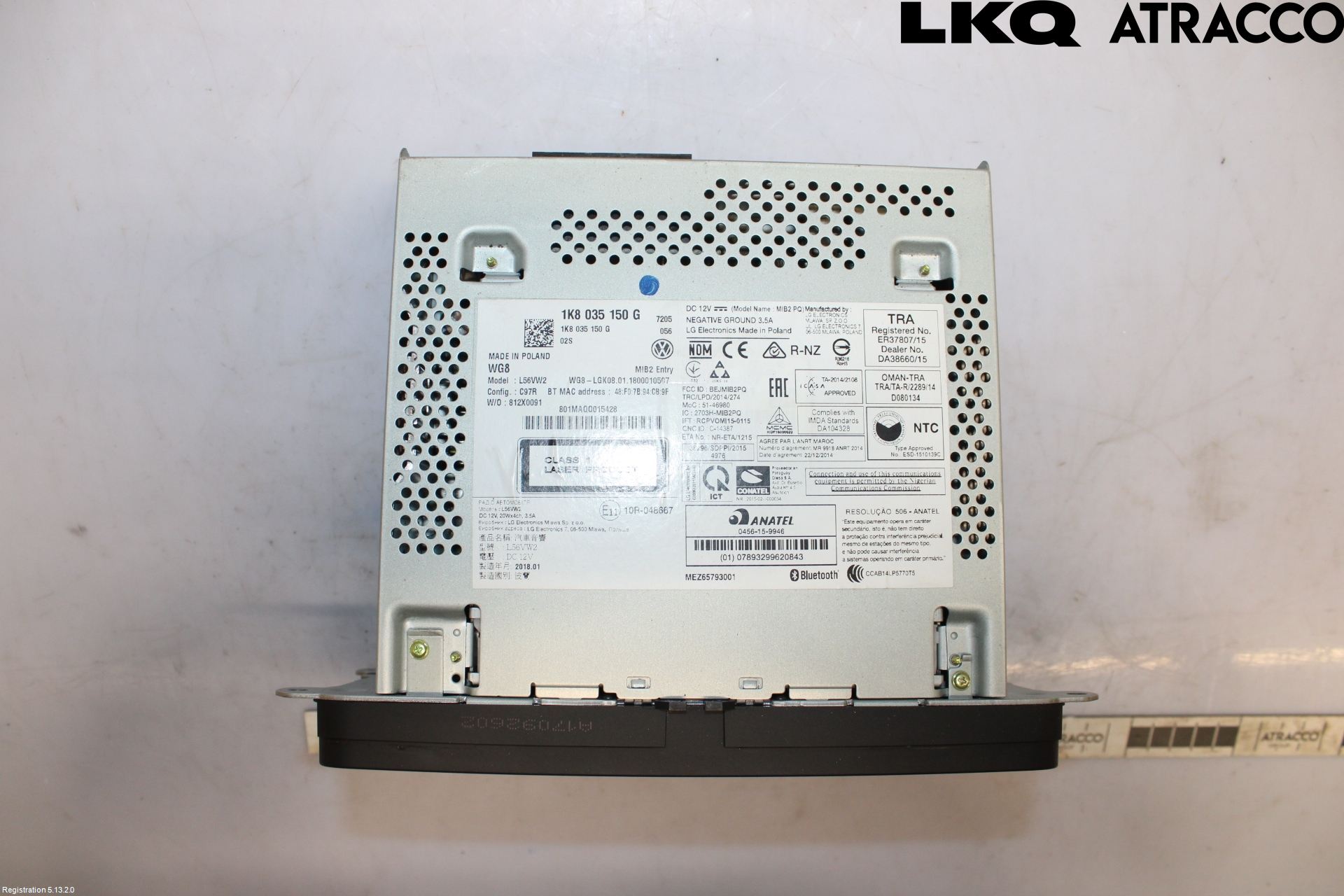 Volkswagen VW CADDY 16-20 Stereo Radio Med Cd