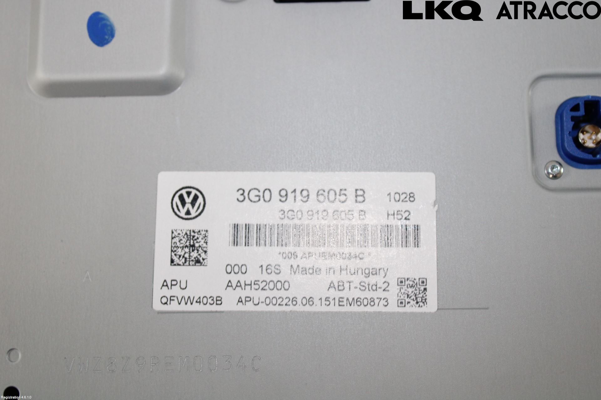 Volkswagen VW PASSAT 15-19 Multifunktionsdisplay